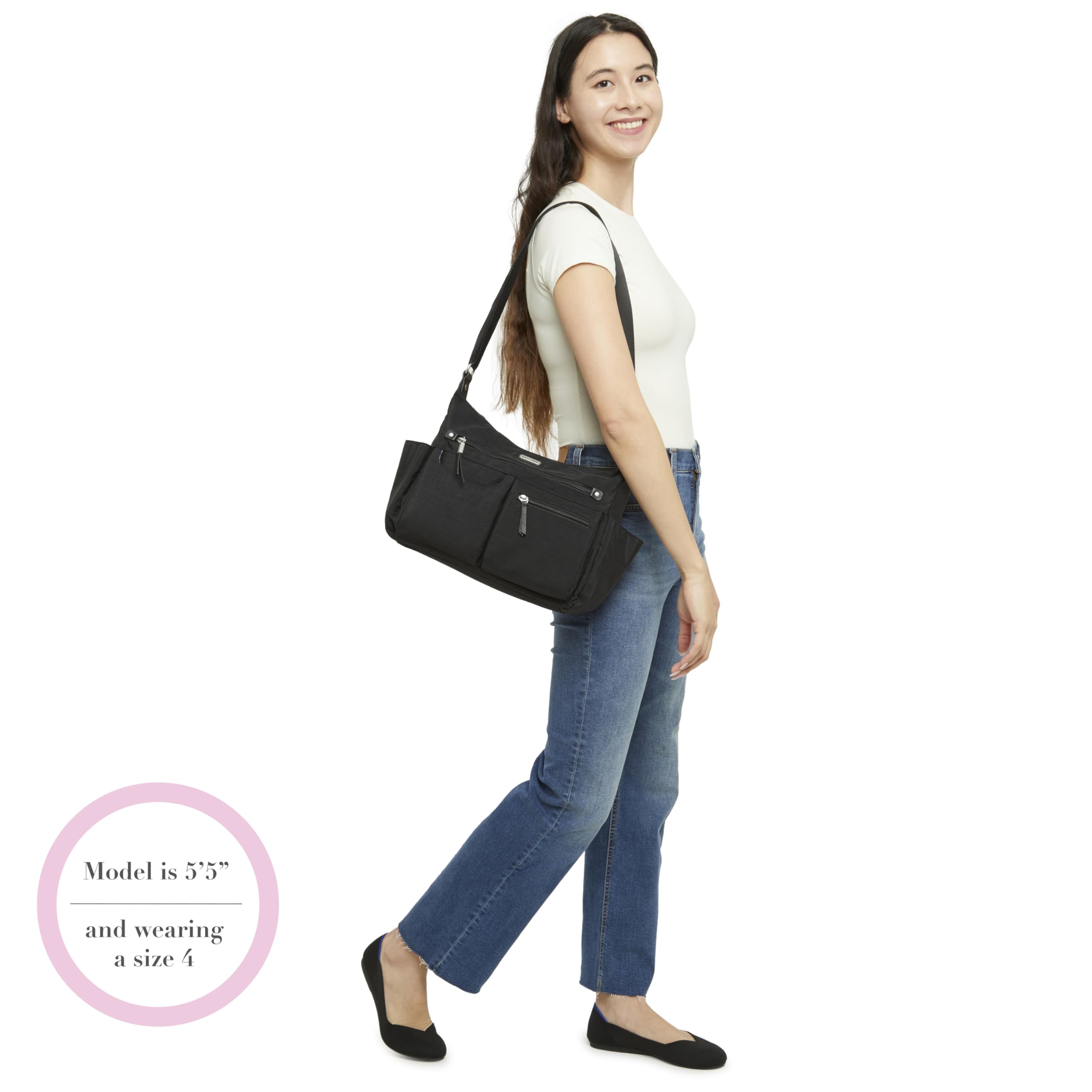 Baggallini Anywhere Large Hobo with RFID Phone Wristlet - Image 8
