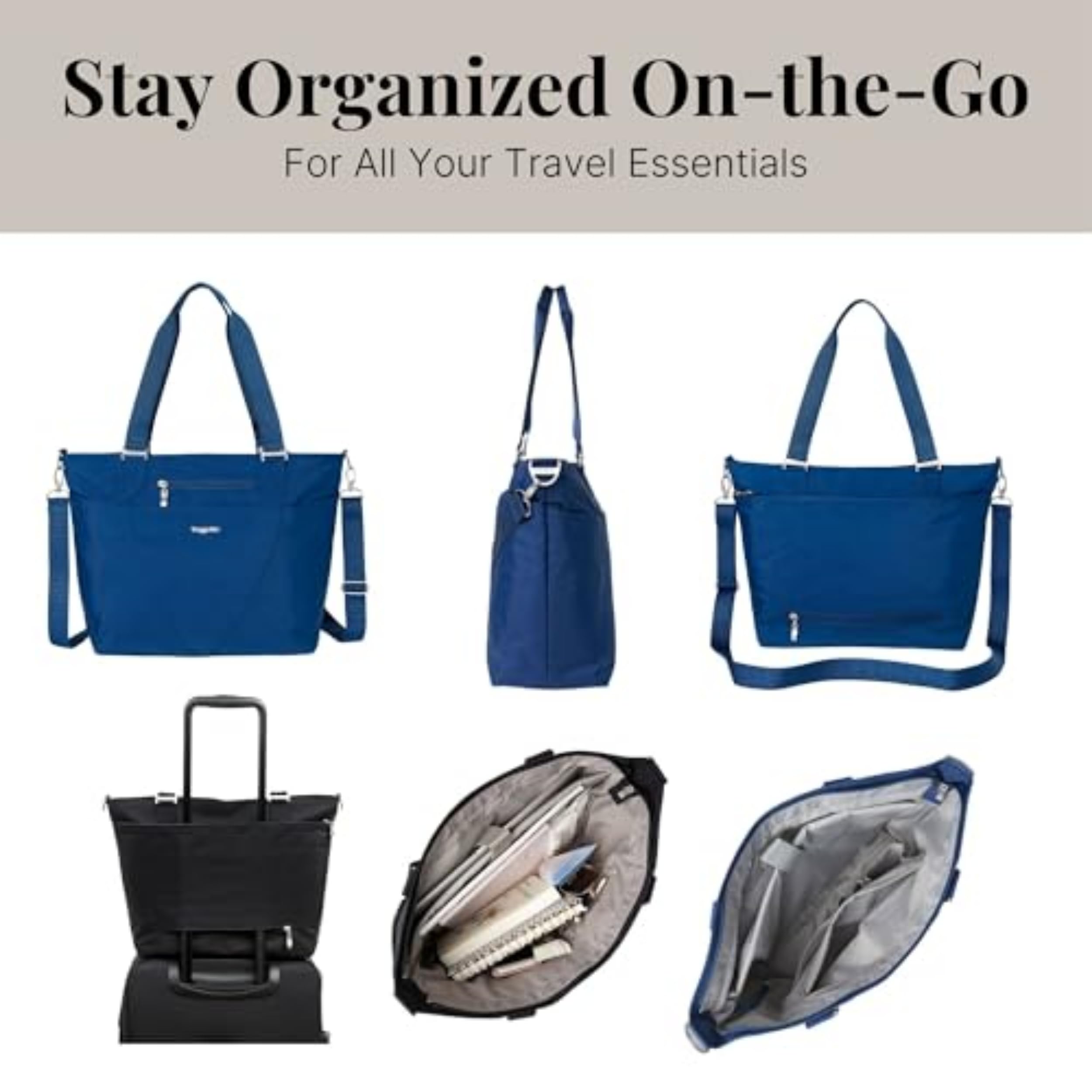 Baggallini Avenue Tote - 12x18 Laptop Tote Bag for Women - Lightweight Work Travel Carry On Bag - Image 7