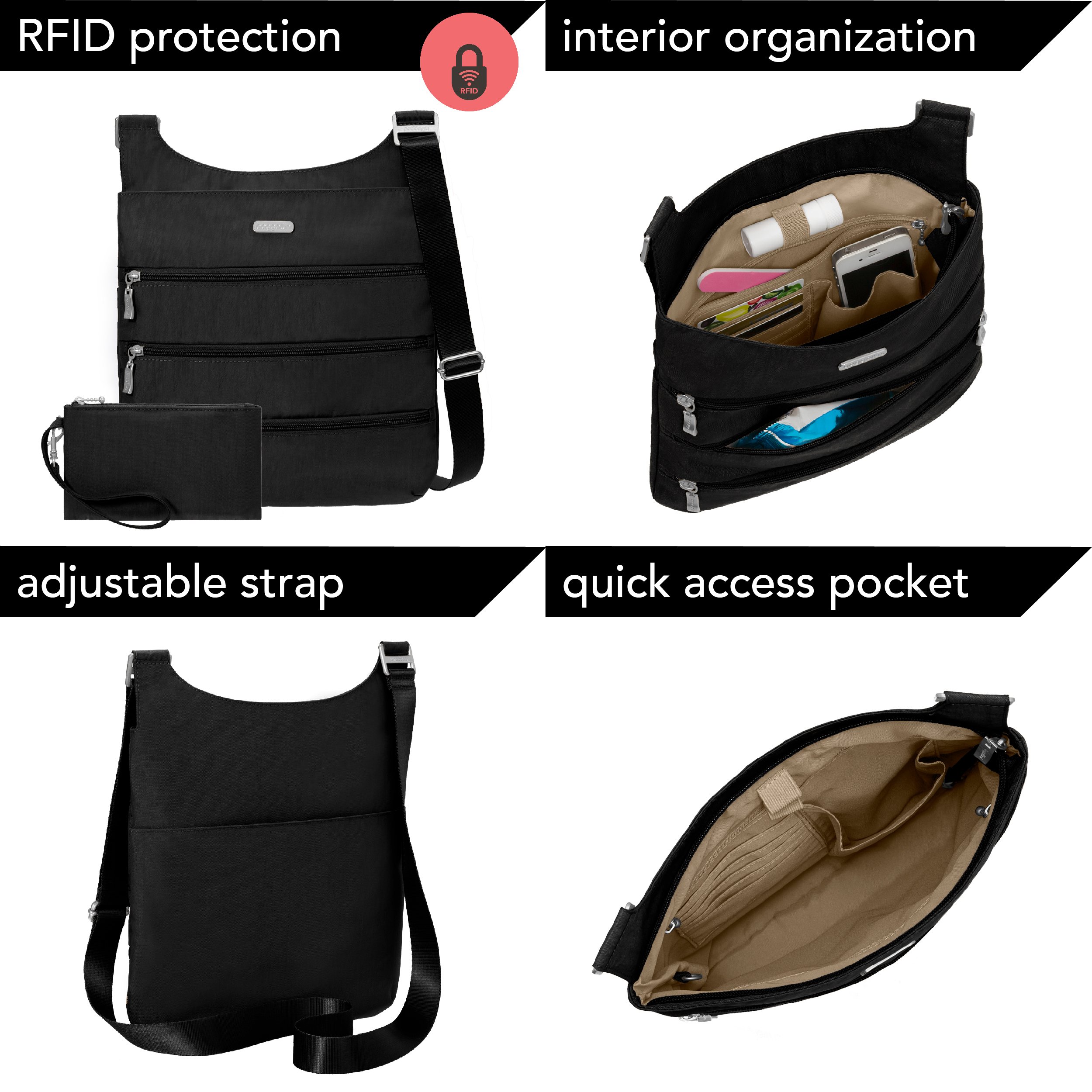 Baggallini Big Zipper Travel Crossbody Bag | Big, Zipper, Travel - Image 3
