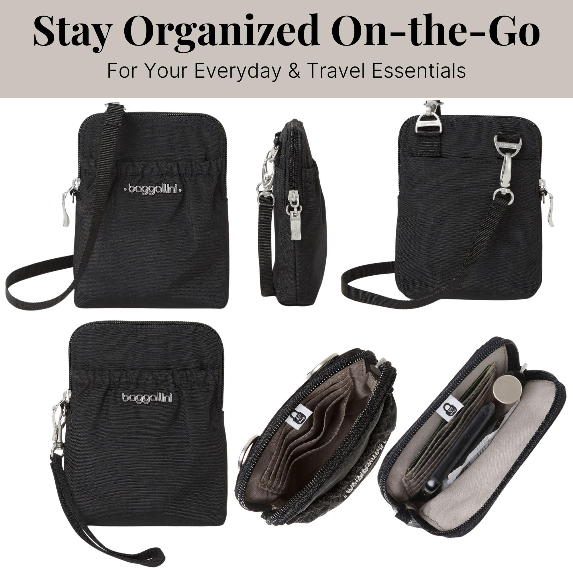 Baggallini Bryant Pouch Small Crossbody Bag for Women - Phone Purse with Crossbody Strap - Lightweight Crossbody Pouch - Image 8