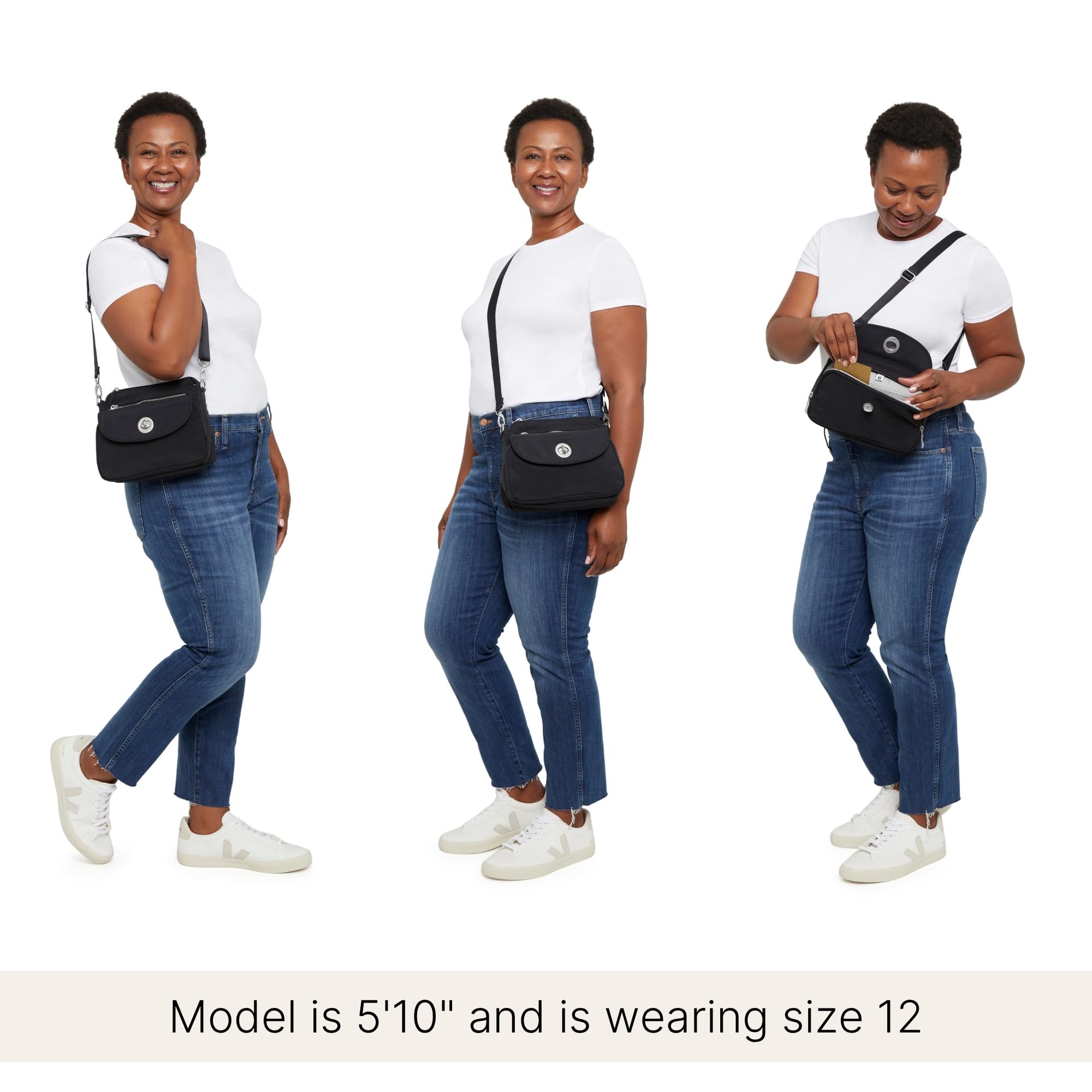 Baggallini Calais Crossbody Bags for Women 10x7 Lightweight Water-Resistant Travel Purse, RFID & Interior Organization - Image 2