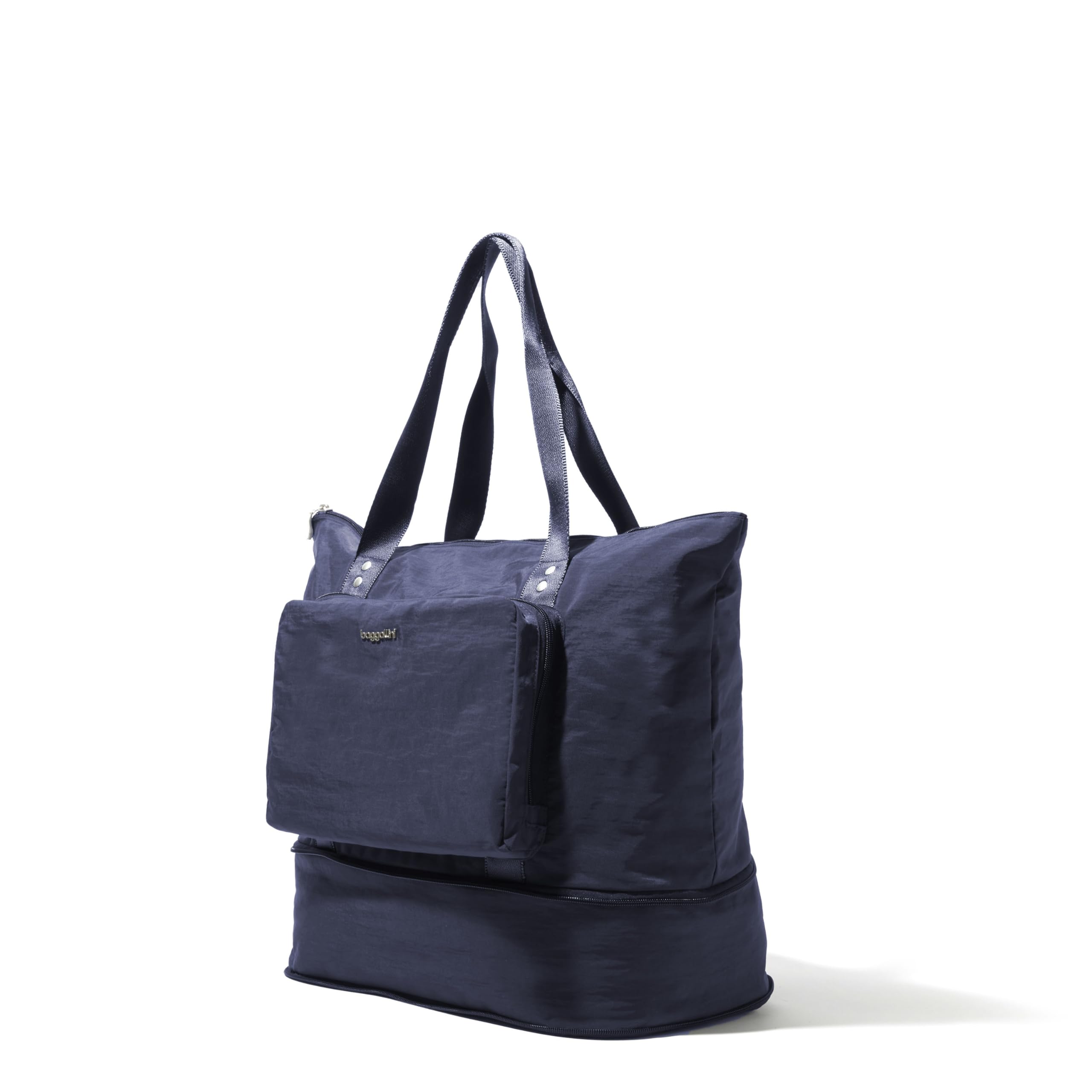 Baggallini Carryall Expandable Lightweight Travel Tote 22" Packable Folding Compact Nylon Washable Weekender w/Luggage Sleeve - Image 8