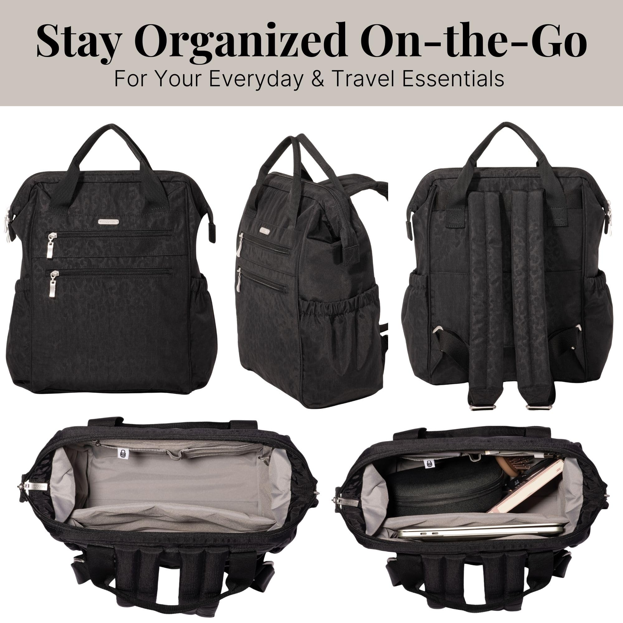 Baggallini City Scape Backpack - 15"x11" Lightweight Work Travel Bag w/Luggage Sleeve & RFID - Image 4