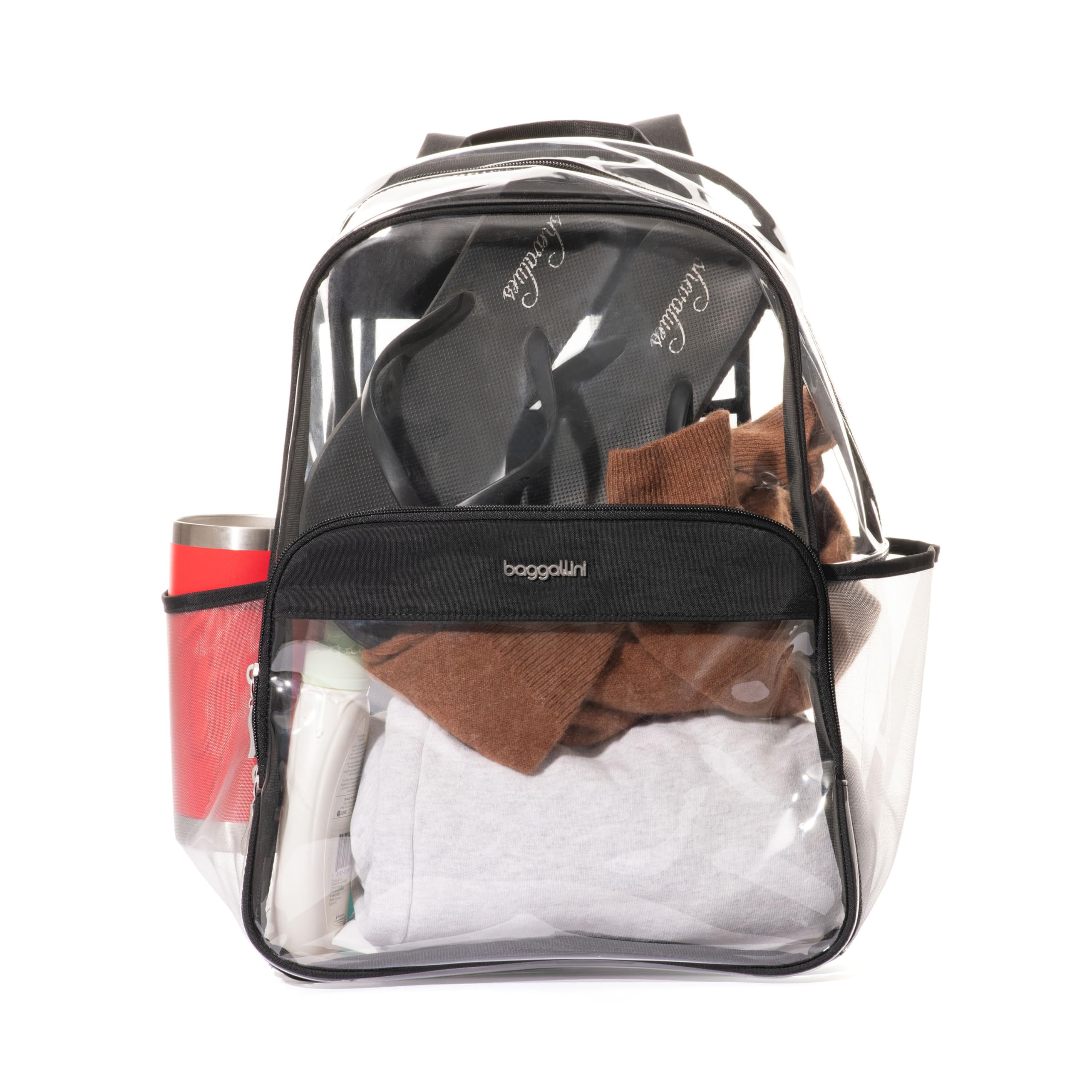 Baggallini Clear Backpack - Lightweight Large 11.5x 15.5x 6 Inch Clear Bag - Image 5