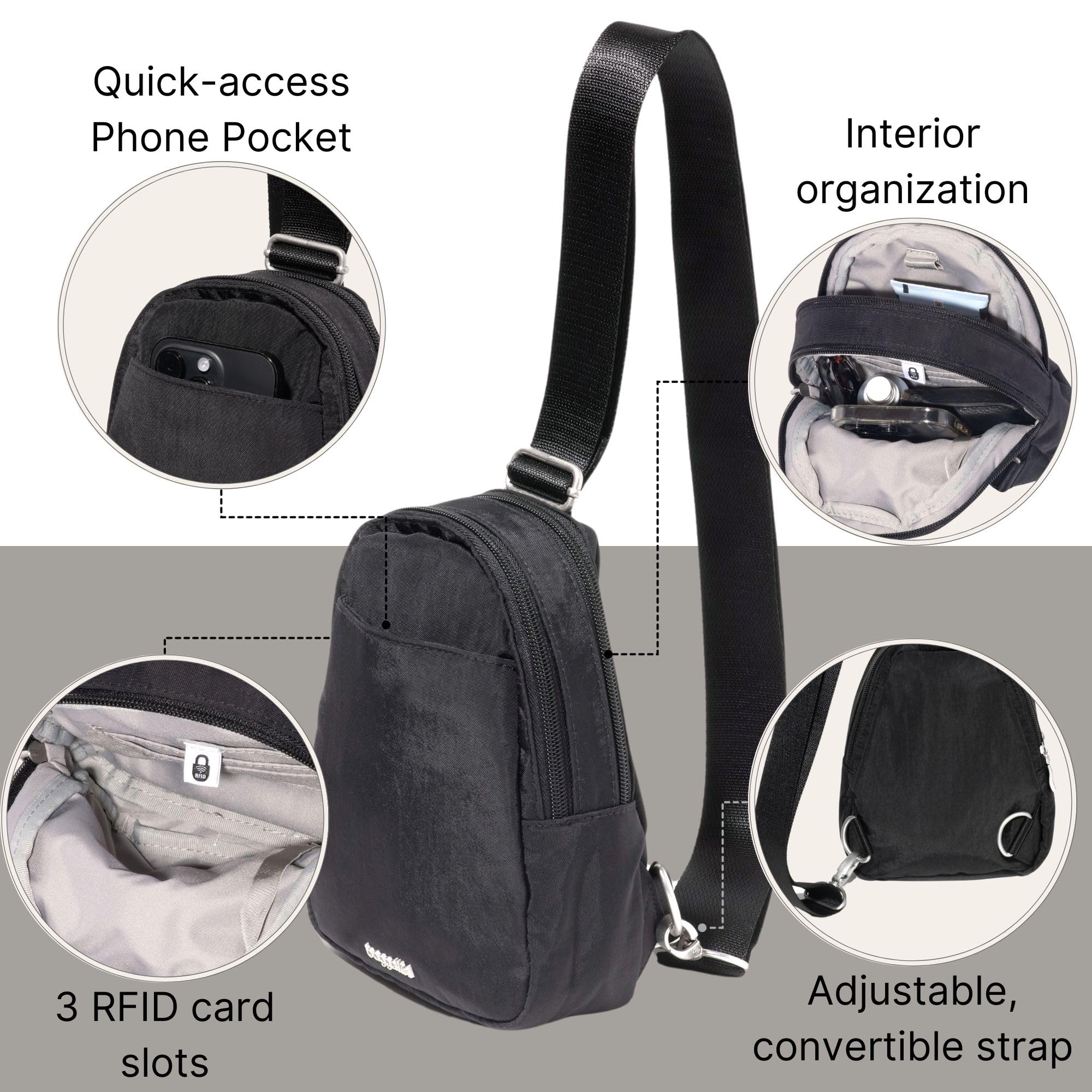 Baggallini Double Zip Mini Sling - Image 3