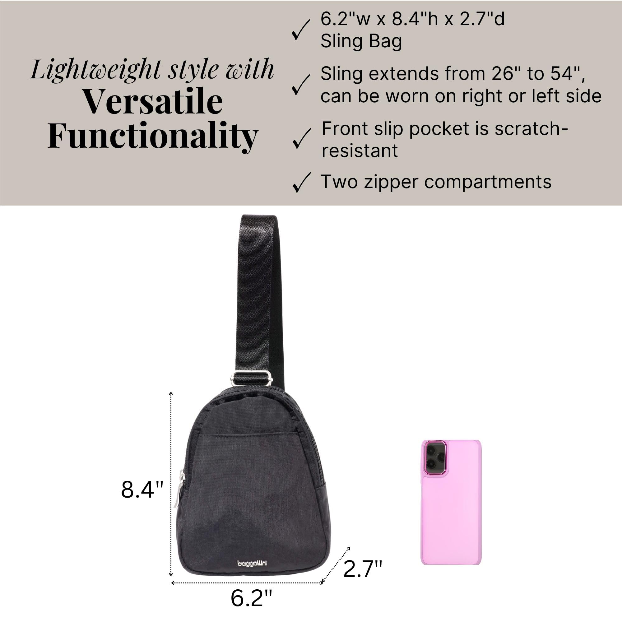 Baggallini Double Zip Mini Sling - Image 4