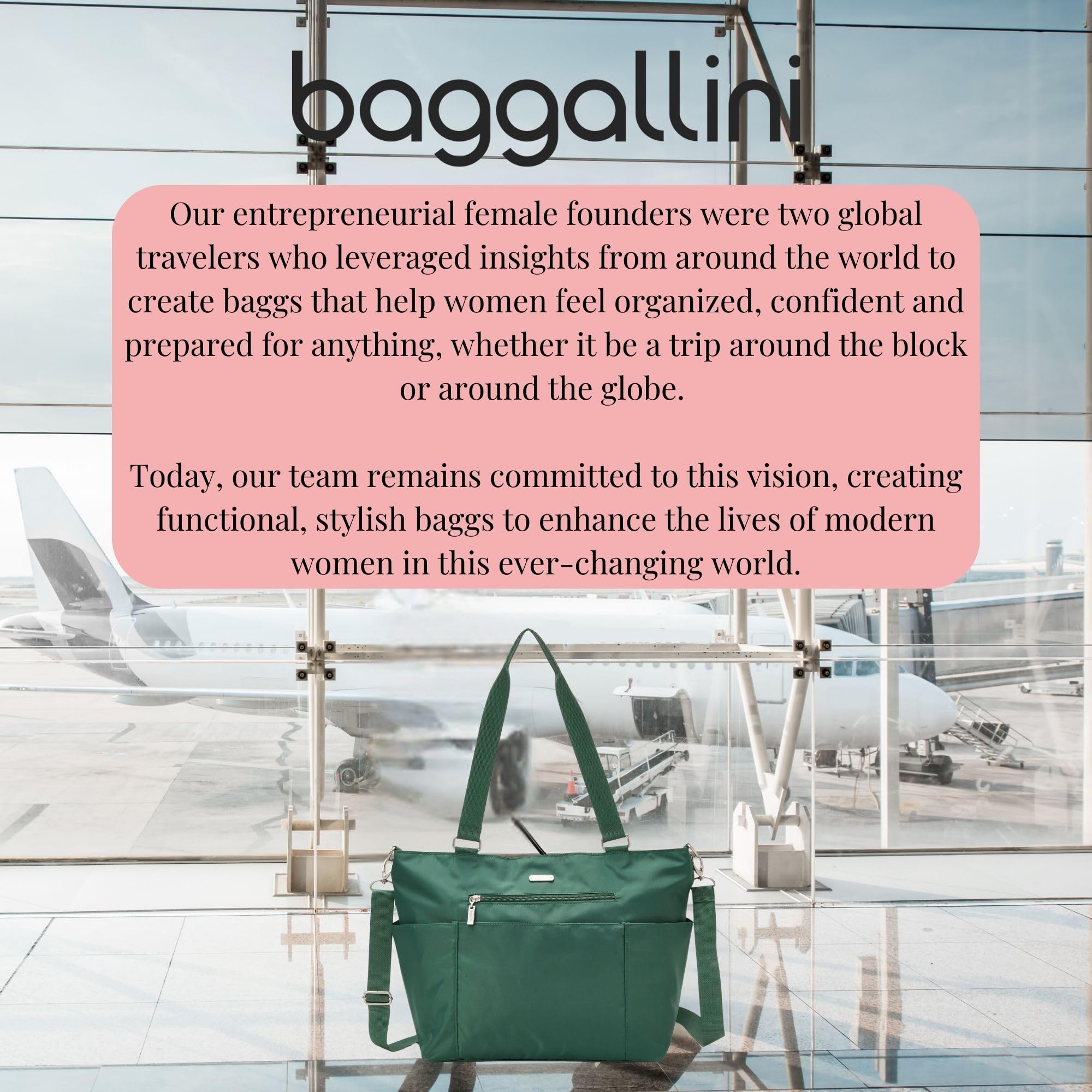 Baggallini Essential Laptop Tote - Work Tote Bag with Laptop Sleeve - Lightweight Travel Crossbody Shoulder Bag for Women - Image 7
