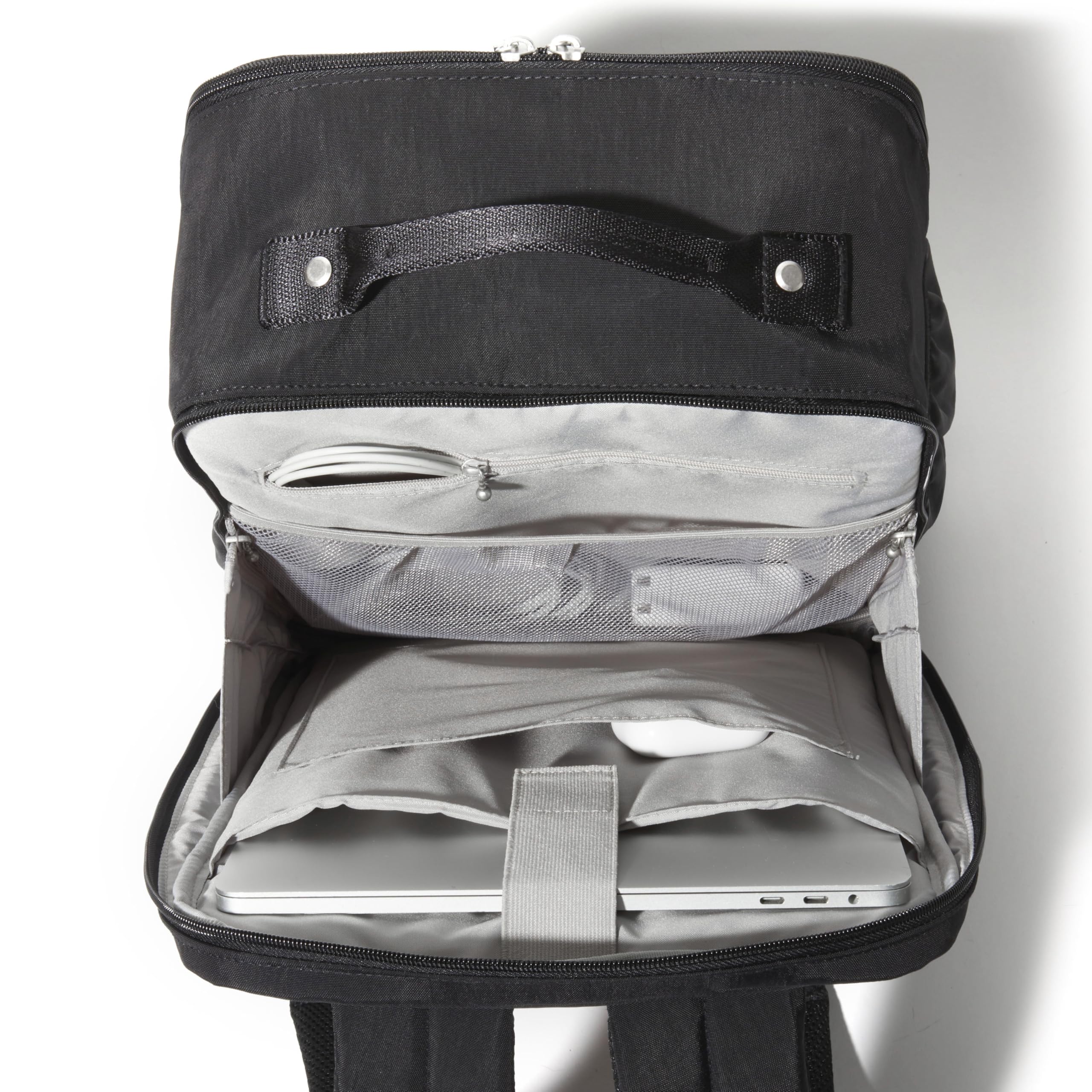 Baggallini Everyday Laptop Backpack - 11x15.5 Lightweight Water-Repellent Nylon Travel Bag w/Padded Laptop Sleeve & RFID - Image 11