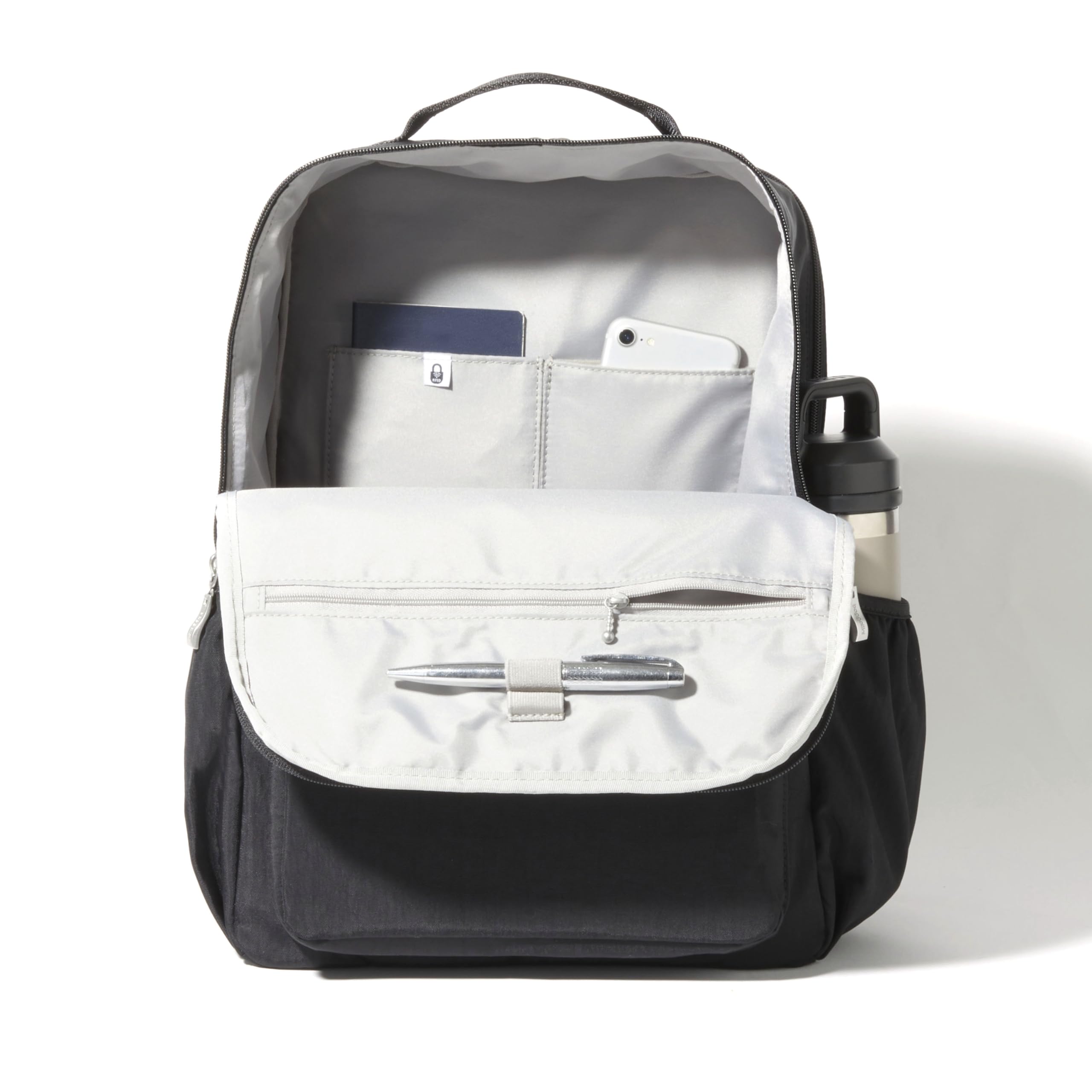 Baggallini Everyday Laptop Backpack - 11x15.5 Lightweight Water-Repellent Nylon Travel Bag w/Padded Laptop Sleeve & RFID - Image 9
