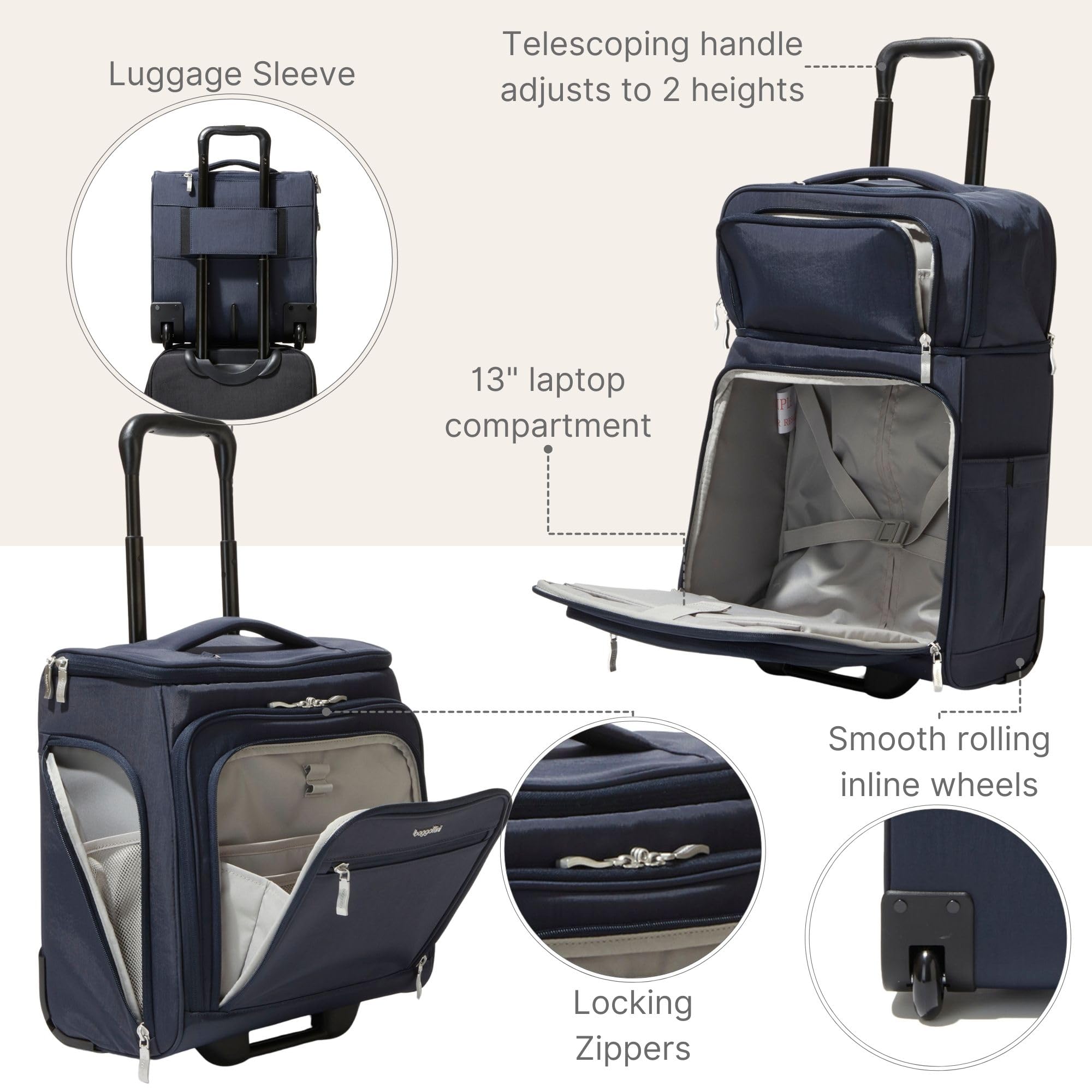 Baggallini Expandable Underseat Carry-On - Image 3
