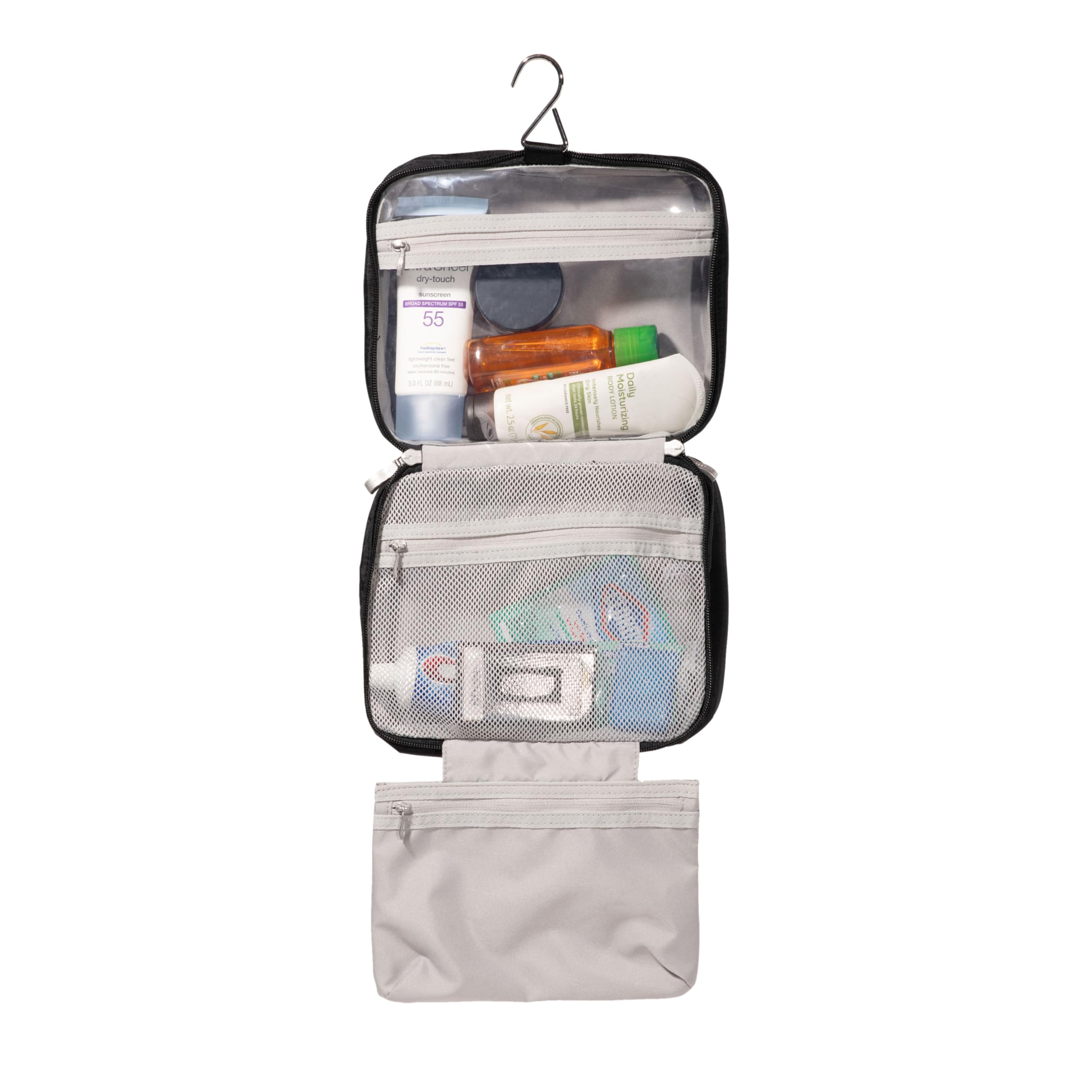 Baggallini Hanging Travel Toiletry Kit - Lightweight 6x10 Inch Makeup Bag - Image 10