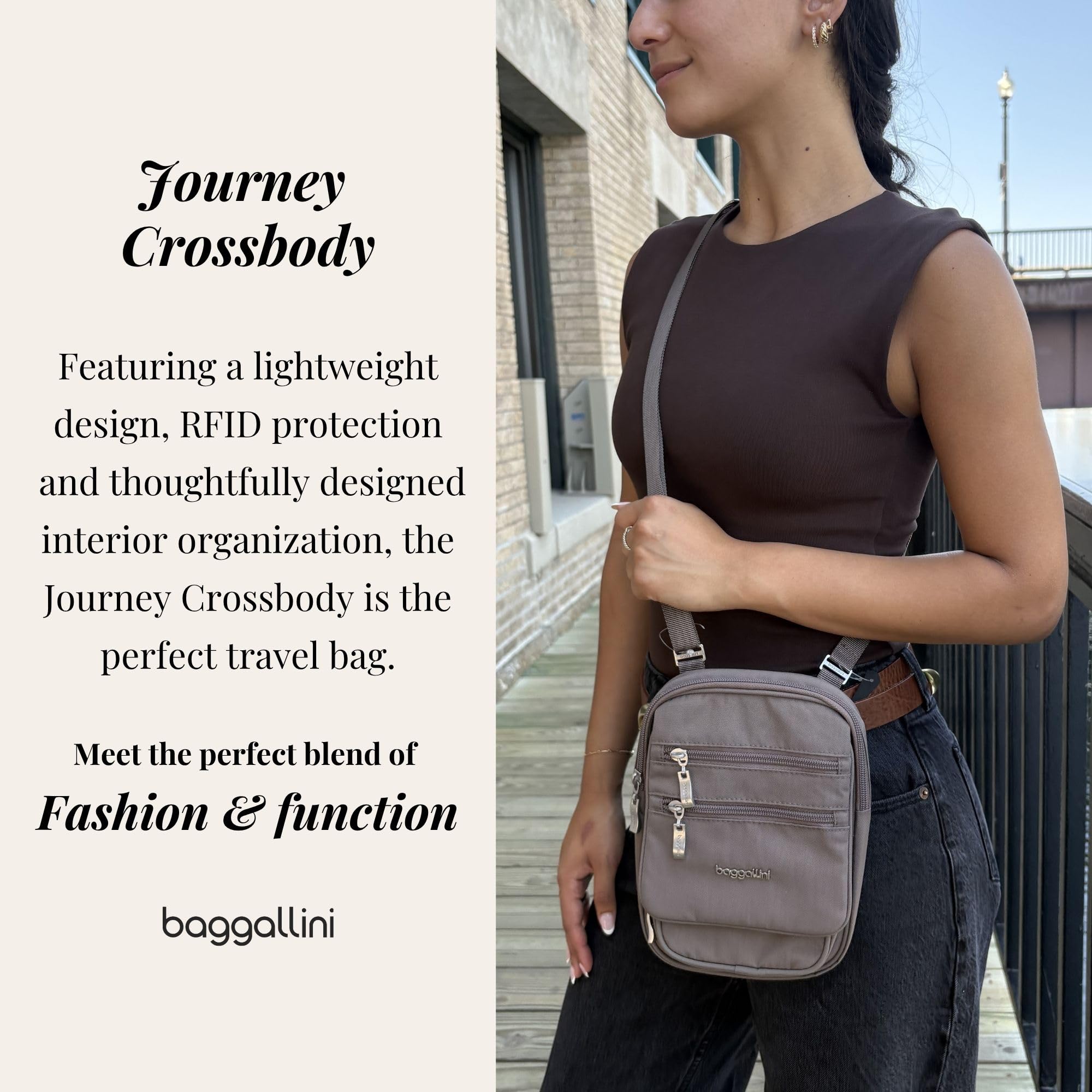 Baggallini Journey Crossbody Bags for Women 9x6 Small Lightweight Travel Handbag W/RFID - Image 3