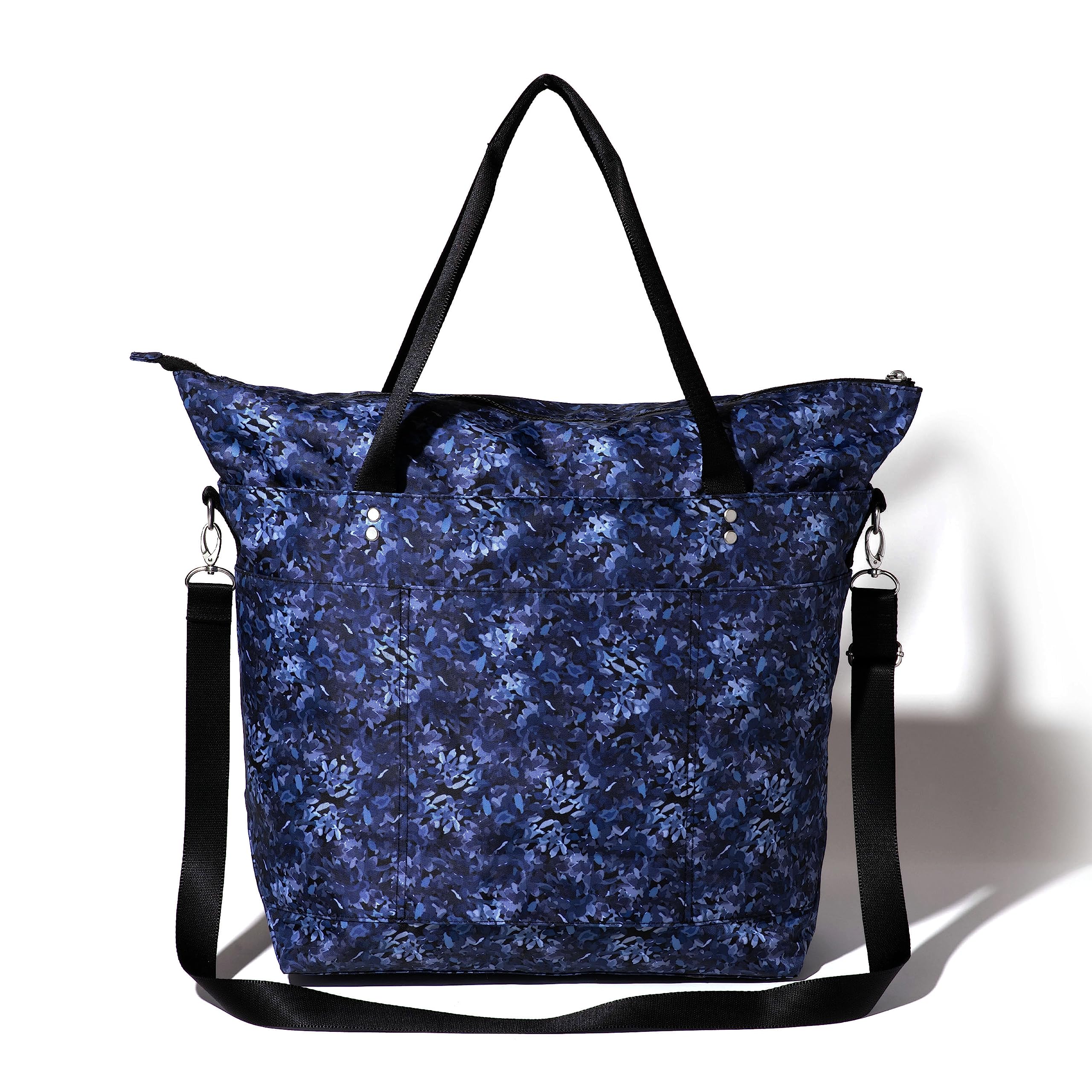 Baggallini Large Carryall Tote - Lightweight Nylon Zipper Top Weekender Travel Beach Bag w/Luggage Sleeve - Image 10