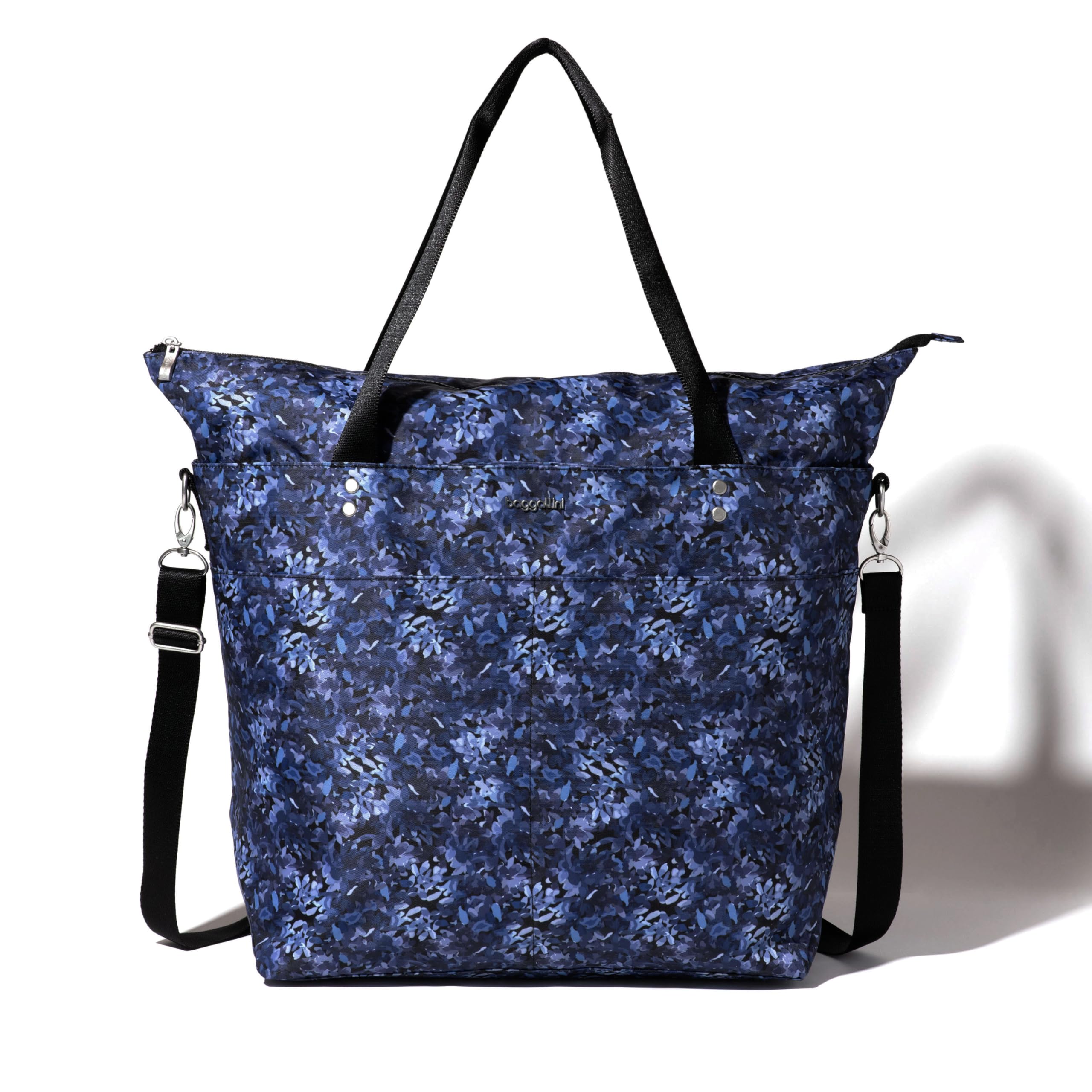 Baggallini Large Carryall Tote - Lightweight Nylon Zipper Top Weekender Travel Beach Bag w/Luggage Sleeve - Image 15