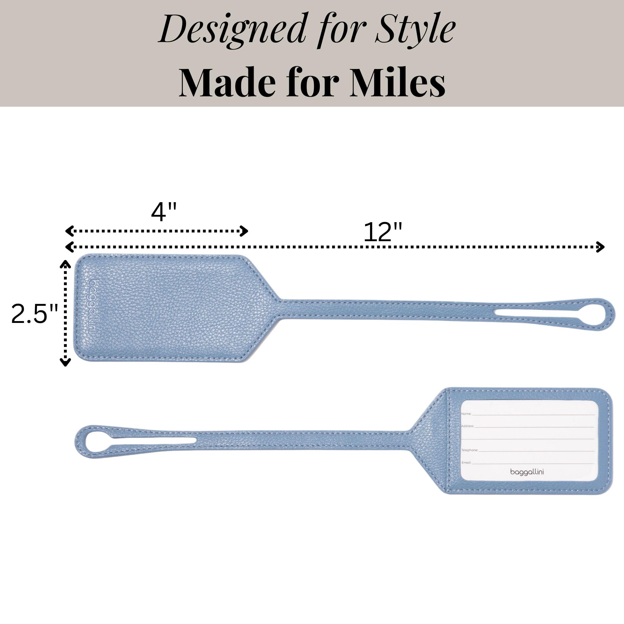 Baggallini Luggage Tag - 2.5"x4" Lightweight Travel Essential Suitcase Tag - Image 2