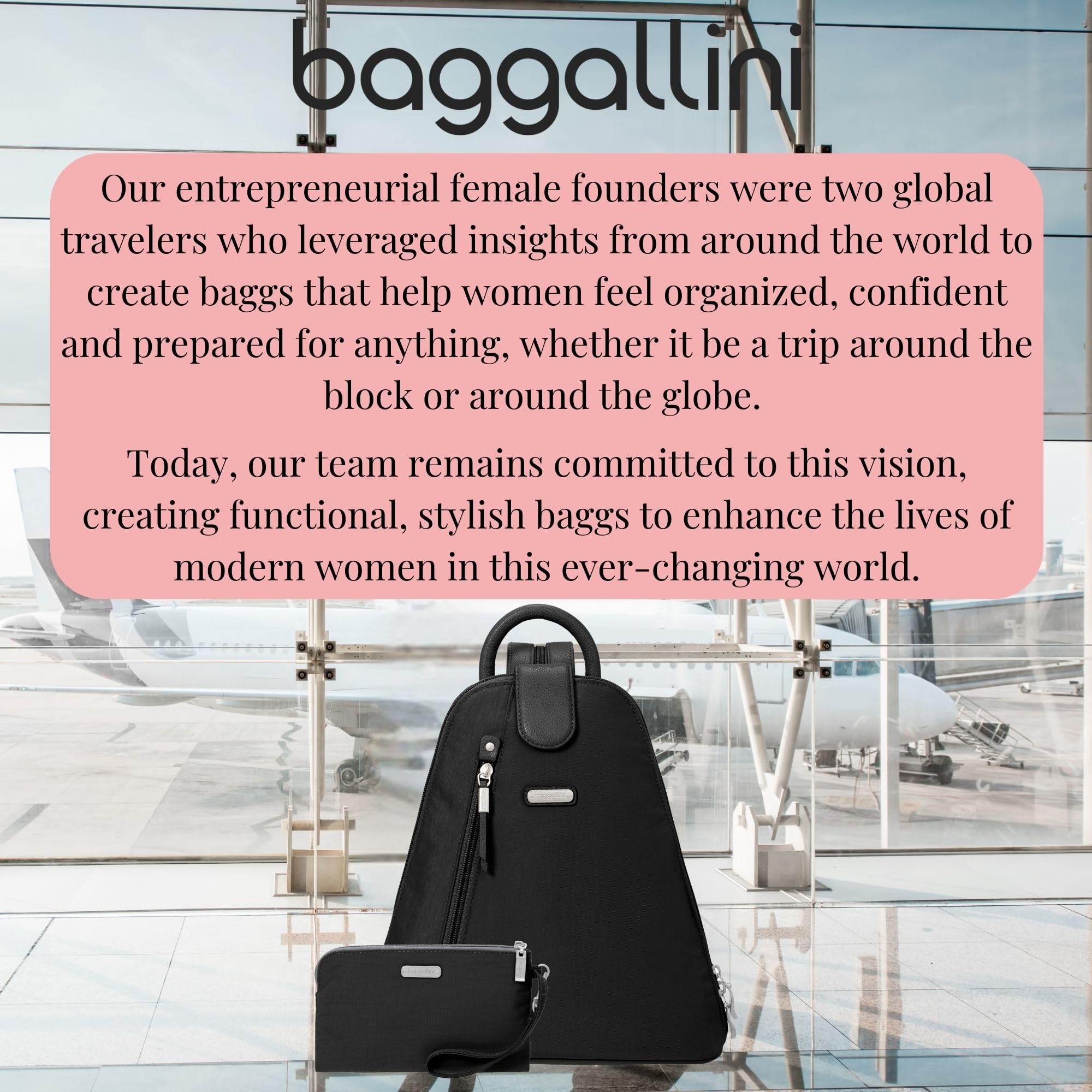 Baggallini Metro Backpack with RFID Phone Wristlet - 9x11 Convertible Sling Bag for Women with Adjustable Shoulder Straps - Image 6