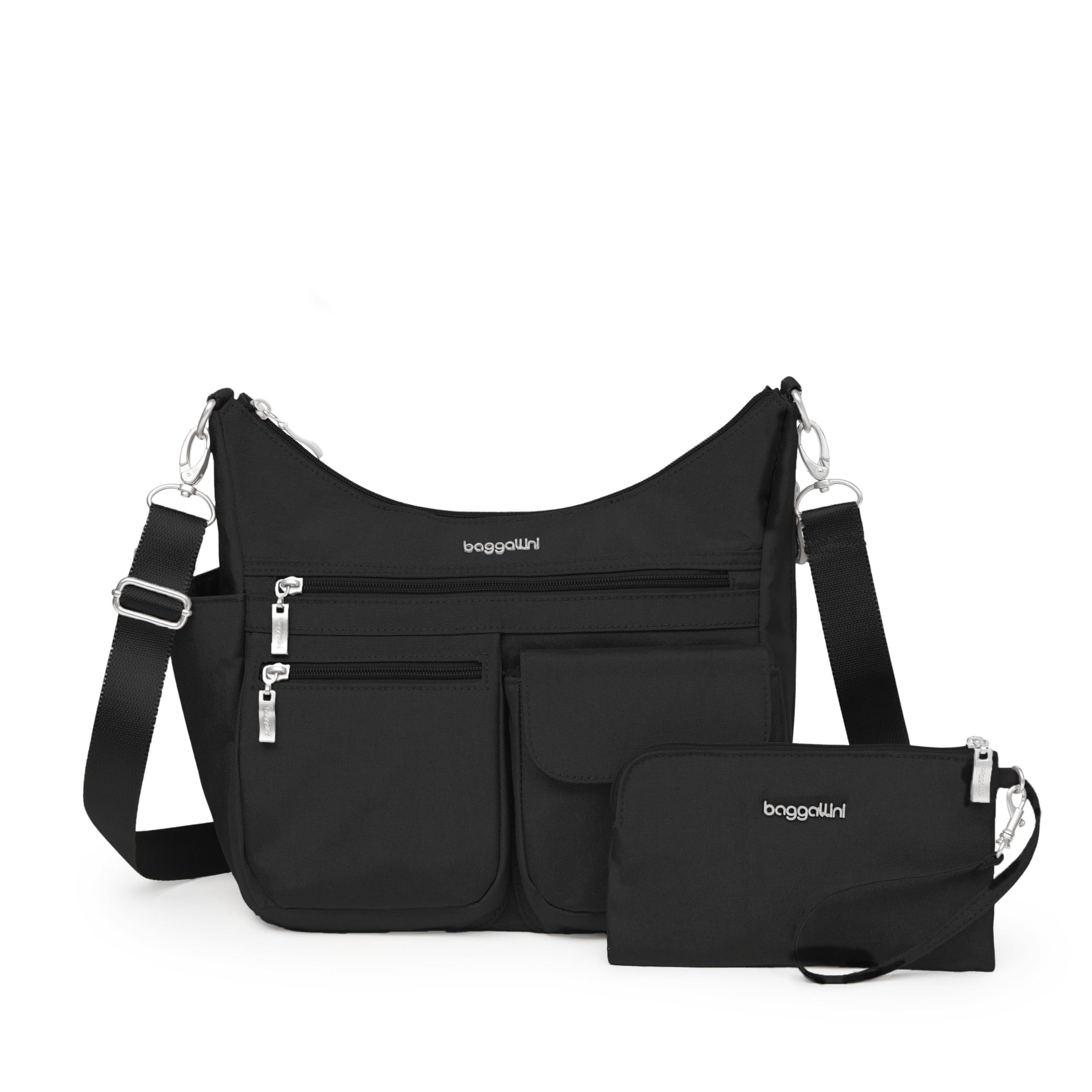 Baggallini Modern Everywhere Crossbody Bag for Women 11x9x4.5 Rfid Hobo Bag