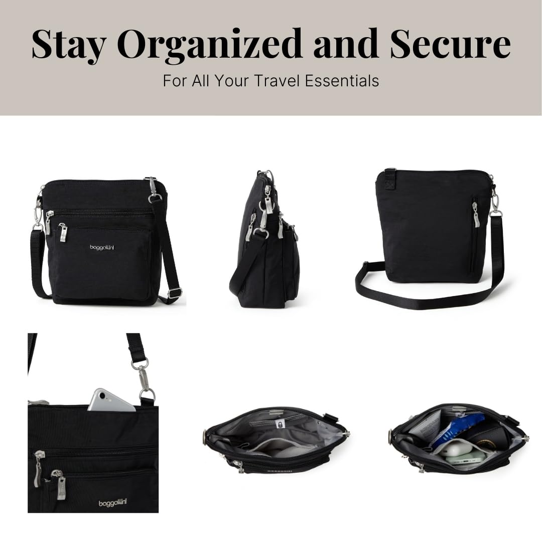Baggallini Modern Pocket Crossbody Bag for Women, 8.5"x8.5" Handbag Purse with RFID, Lightweight Water-Resistant - Image 5