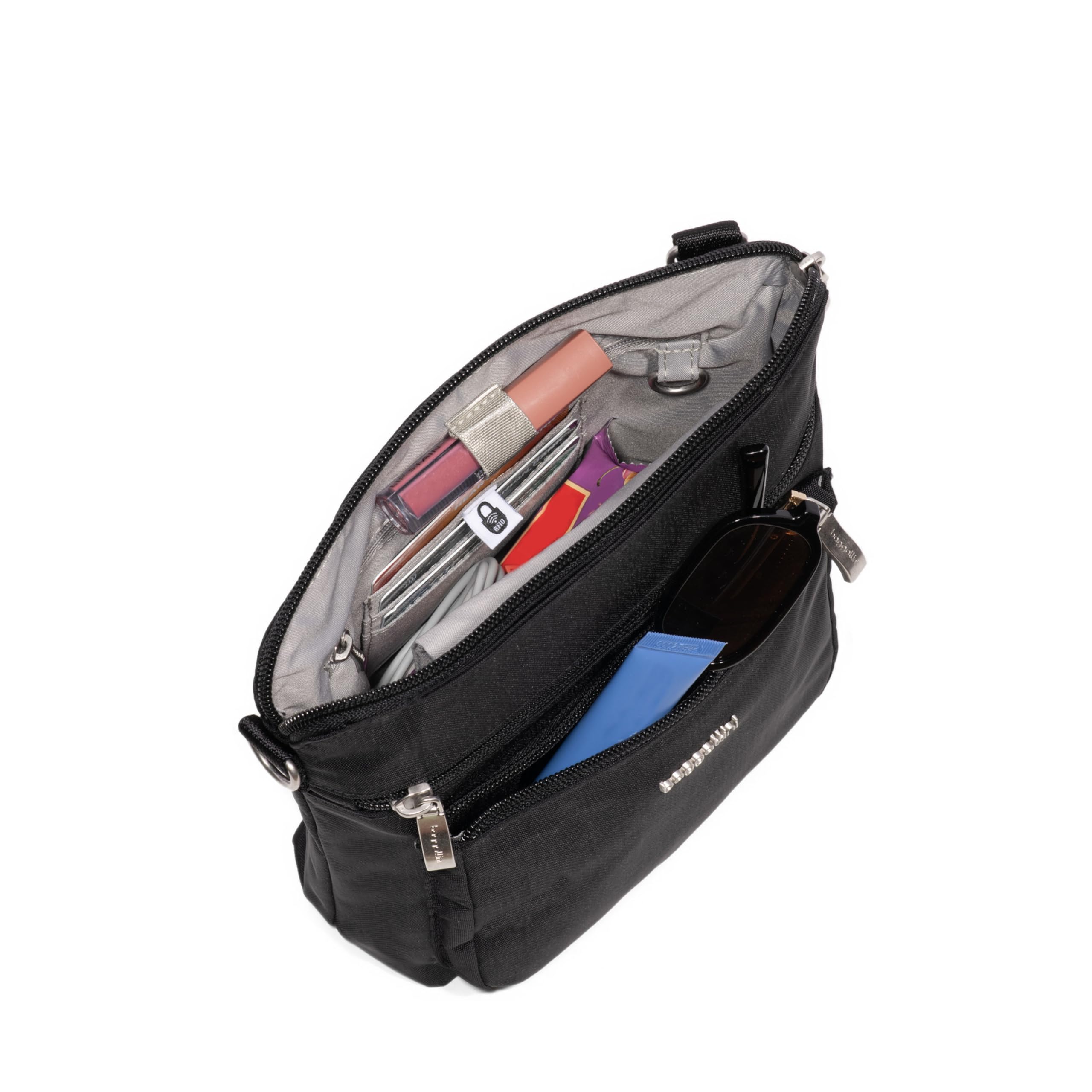 Baggallini Modern Pocket Crossbody Bag w/EMF Blocking Pocket - Lightweight 8.8"x8.5" Handbag Purse with RFID - Image 13