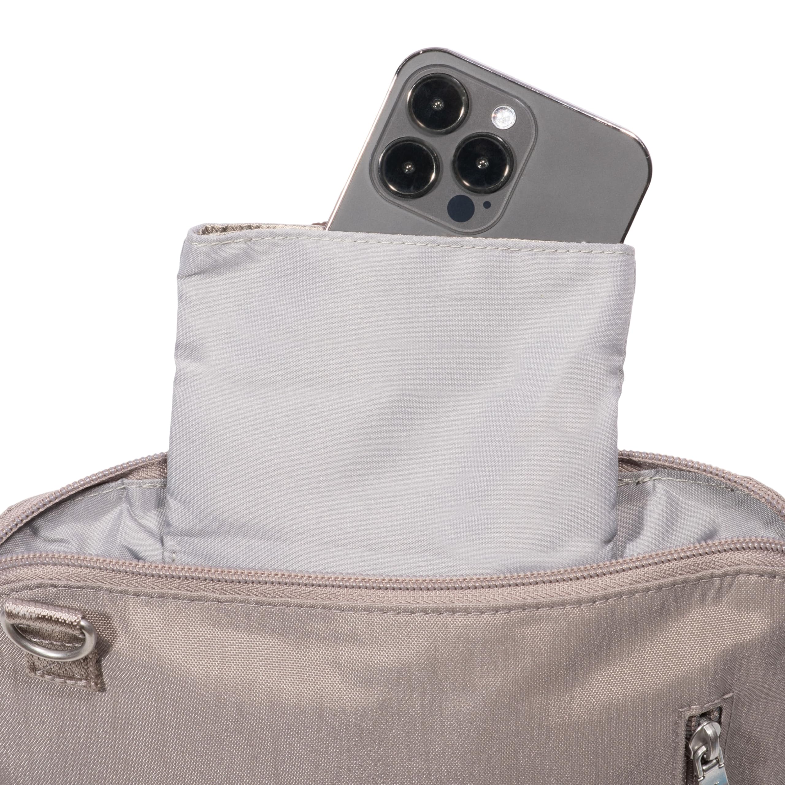 Baggallini Modern Pocket Crossbody Bag w/EMF Blocking Pocket - Lightweight 8.8"x8.5" Handbag Purse with RFID - Image 9