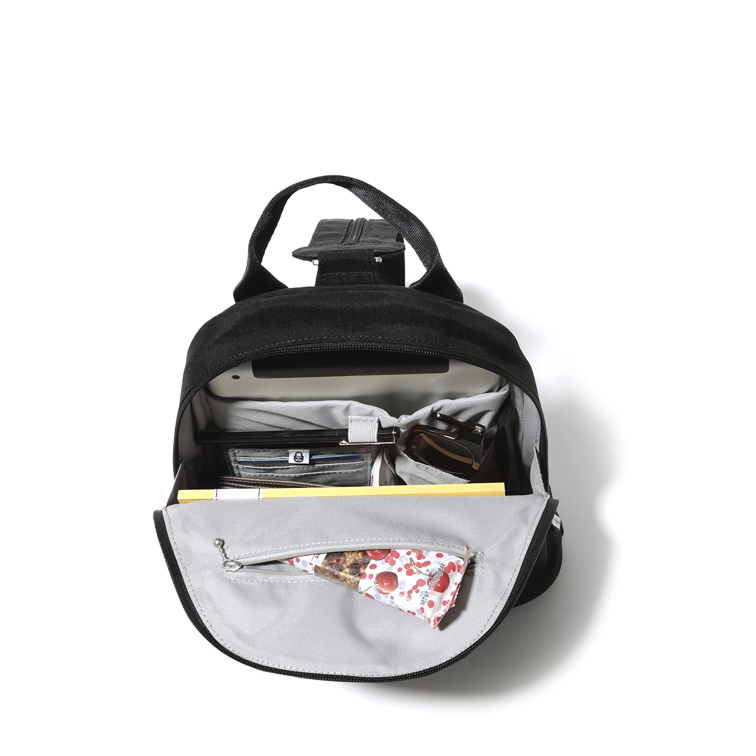 Baggallini Naples Convertible Backpack - Travel Sling Crossbody - 12" Nylon Handbag w/RFID & Padded Tablet Sleeve - Image 9
