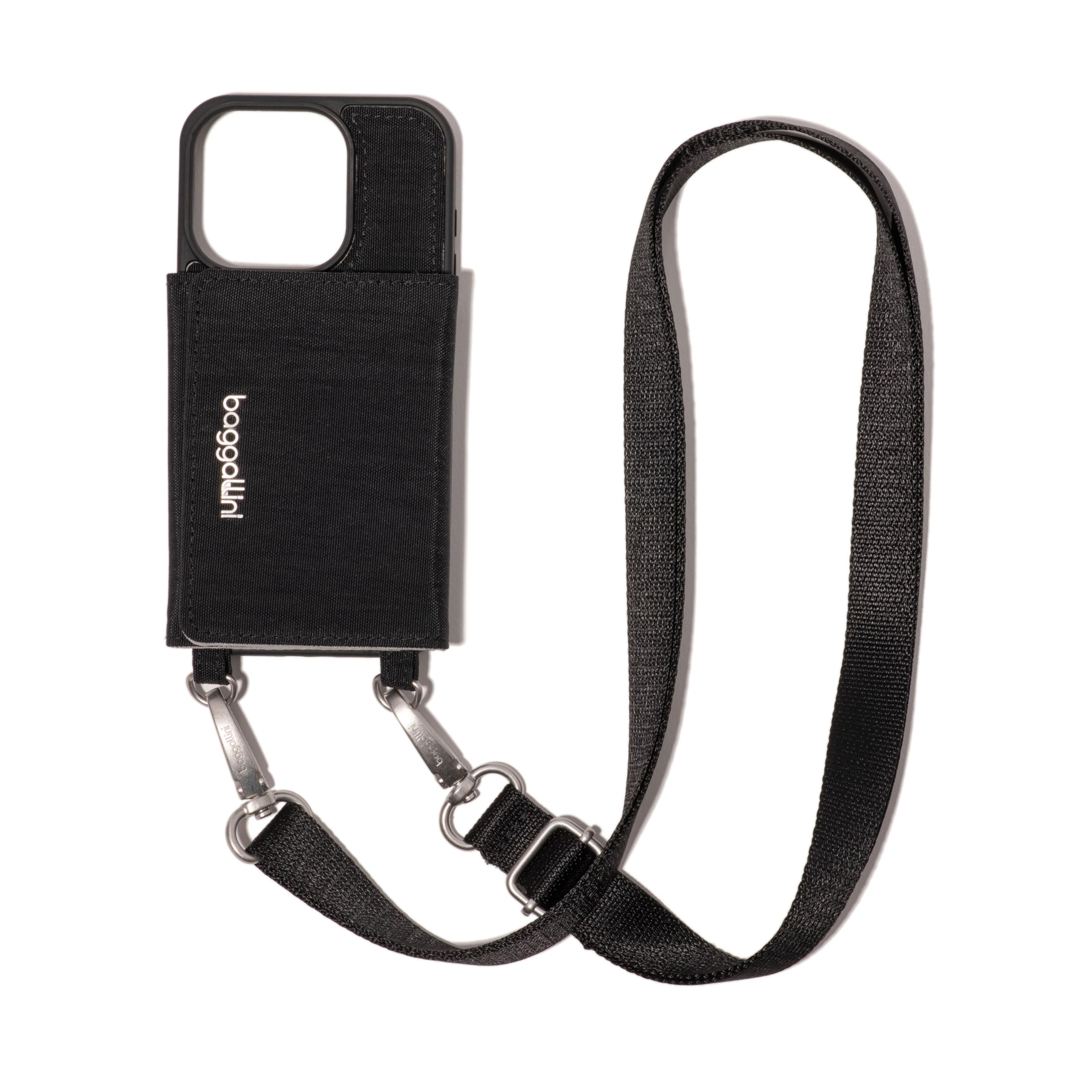 Baggallini On The Go iPhone Card Case Crossbody - Lightweight iPhone Case Designed for iPhone 13, iPhone 14, iPhone 15 and iPhone 15 Pro