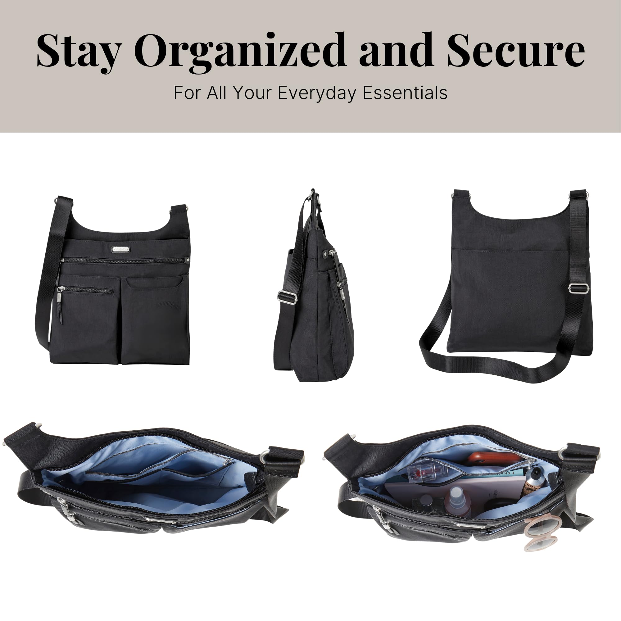 Baggallini On Track Crossbody with RFID Phone Wristlet - Image 4