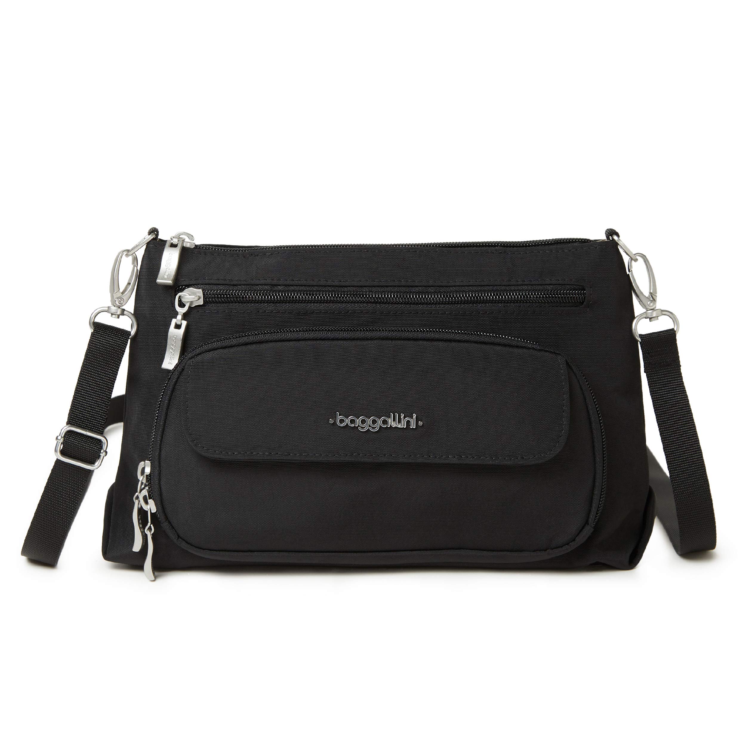 Baggallini Original Everyday 11x7.5 Crossbody Bags Rfid Protected Lightweight Nylon Zippered Travel Purse
