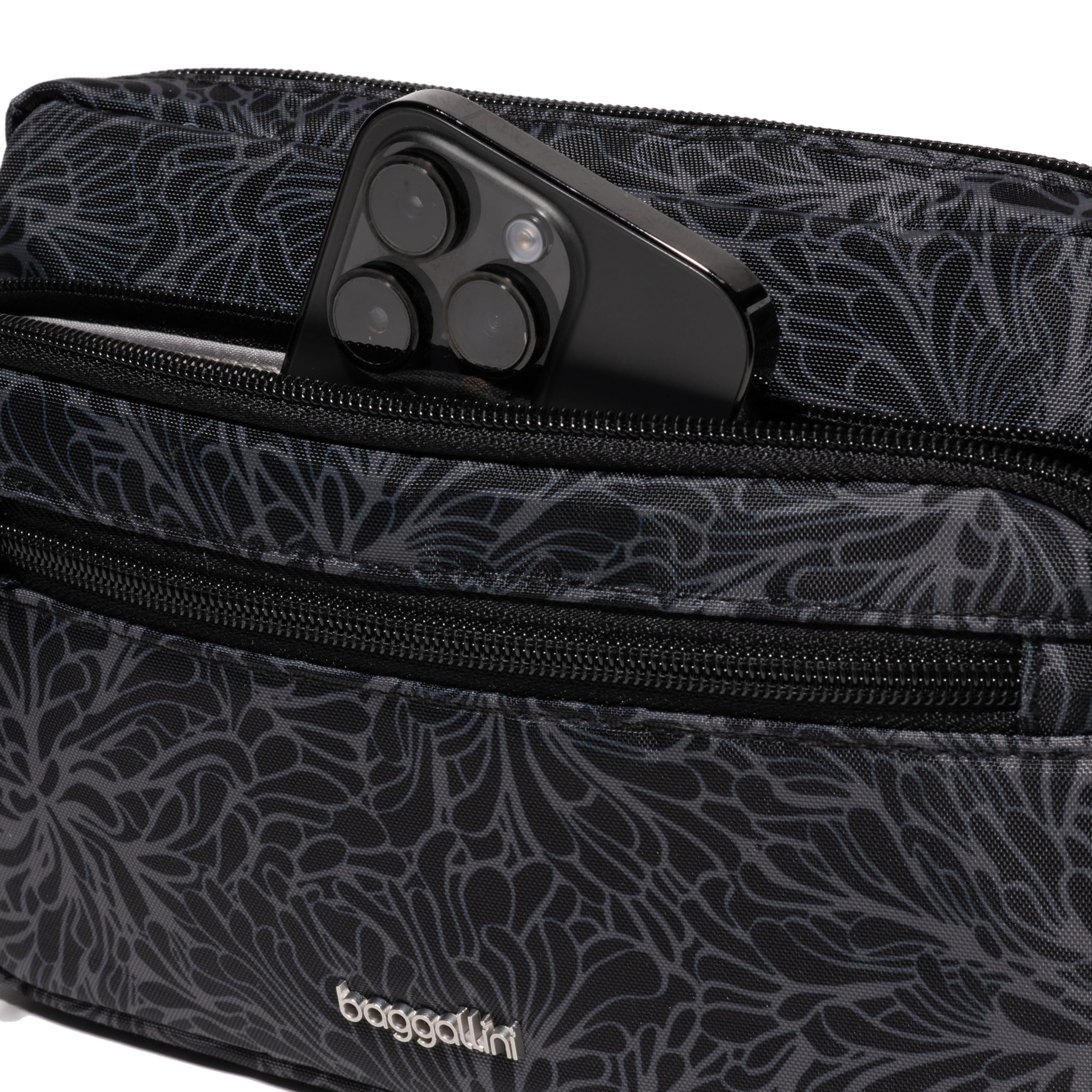 Baggallini Securtex Anti-theft Belt Bag 8.8"x5.5" Crossbody Fanny Pack for Women RFID Wallet Locking Zipper Travel Purse - Image 10