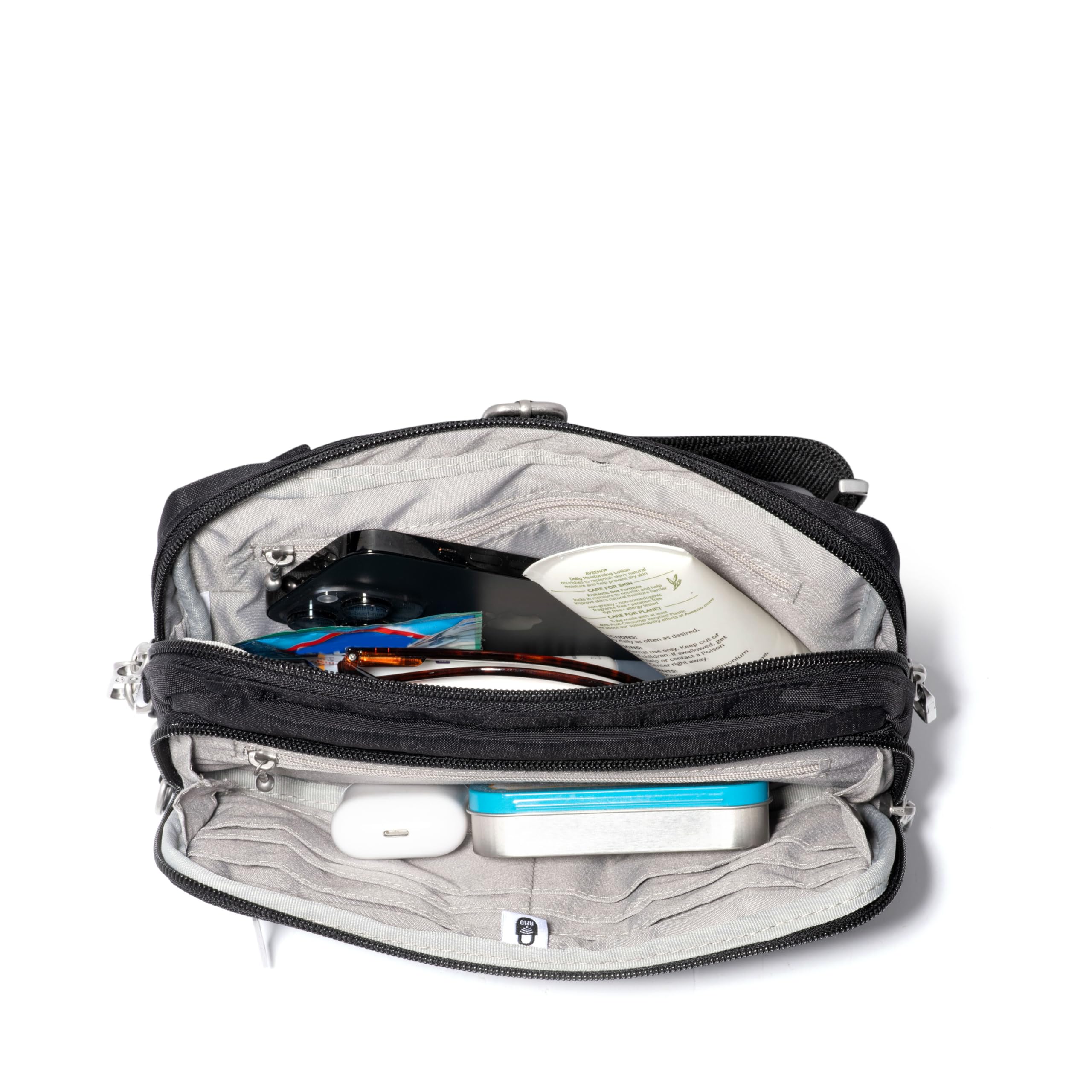 Baggallini Securtex Anti-theft Belt Bag 8.8"x5.5" Crossbody Fanny Pack for Women RFID Wallet Locking Zipper Travel Purse - Image 13