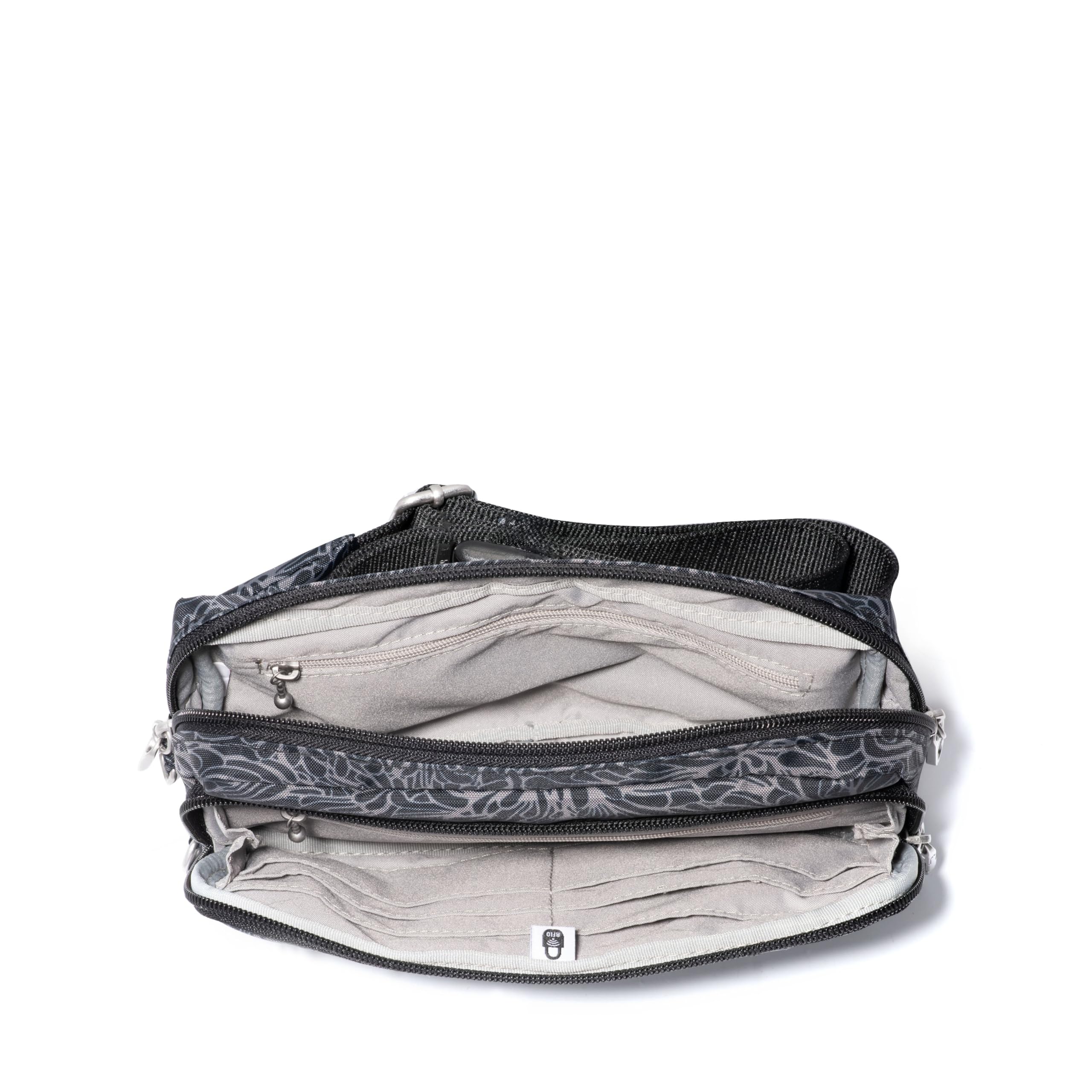 Baggallini Securtex Anti-theft Belt Bag 8.8"x5.5" Crossbody Fanny Pack for Women RFID Wallet Locking Zipper Travel Purse - Image 9