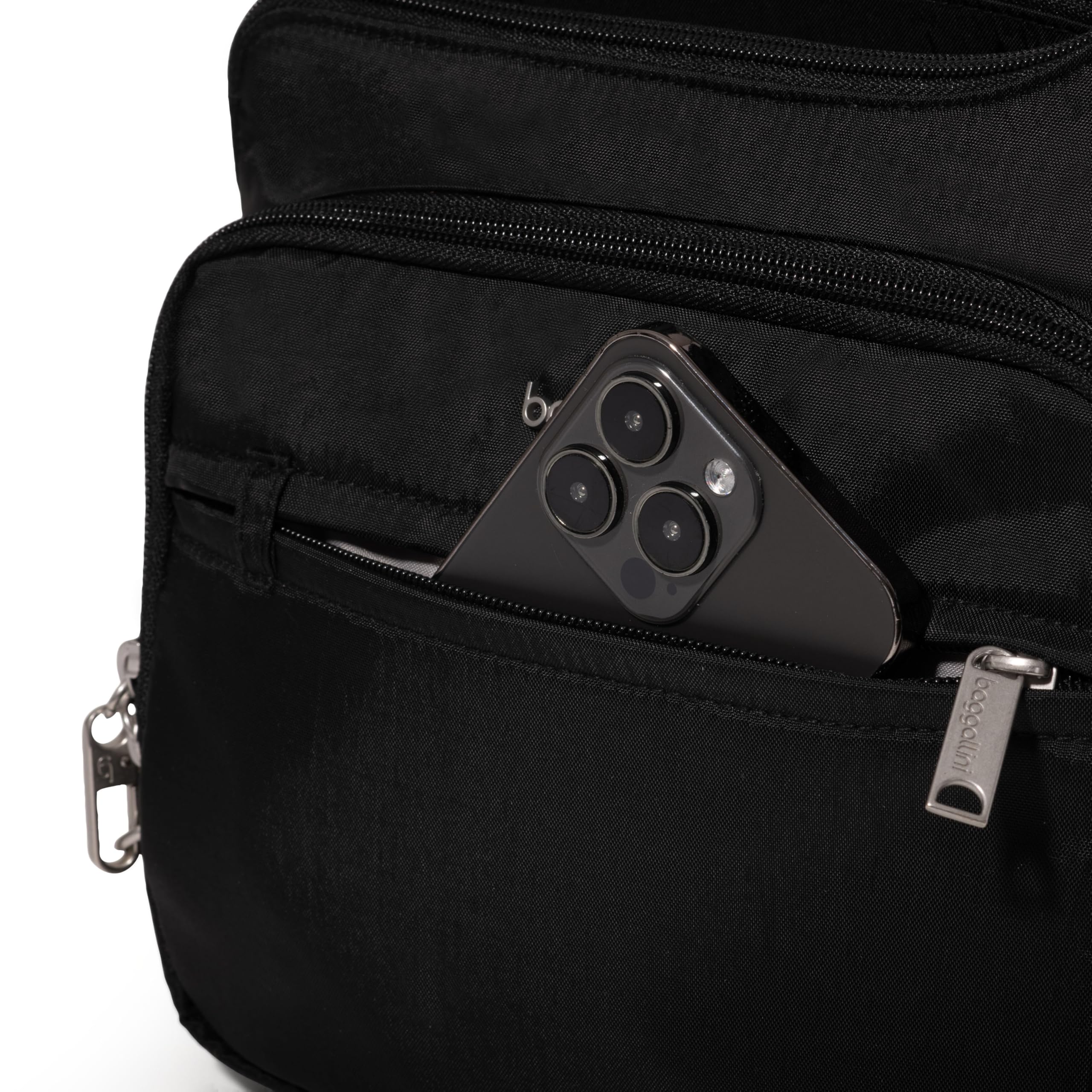 Baggallini Securtex Anti-theft Crossover Crossbody Bag 11”w X 8.5”h, Rfid, Built-in Wallet, Locking Zippers - Image 11