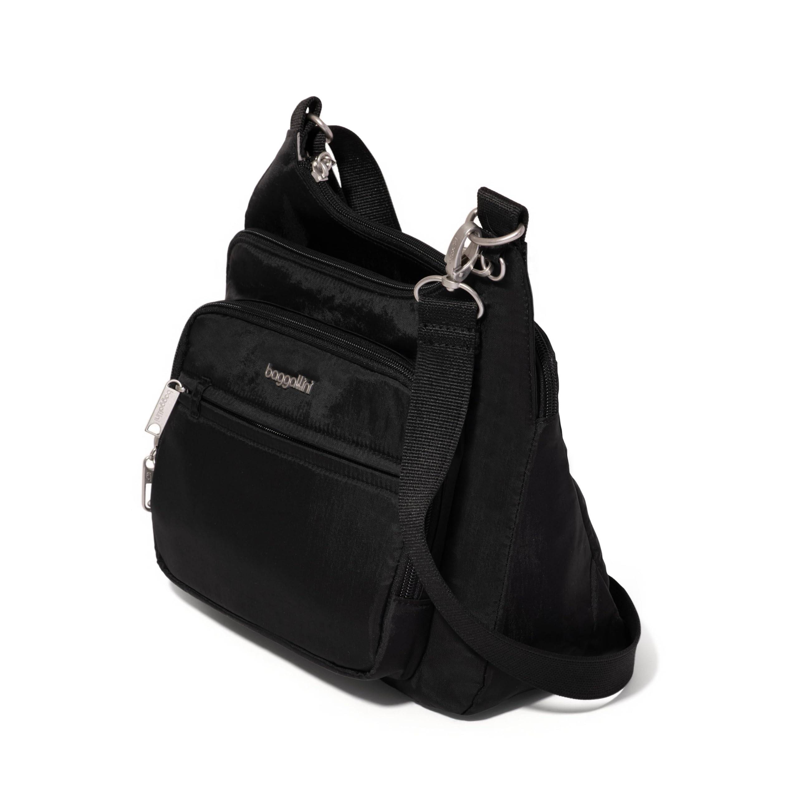 Baggallini Securtex Anti-theft Crossover Crossbody Bag 11”w X 8.5”h, Rfid, Built-in Wallet, Locking Zippers - Image 6