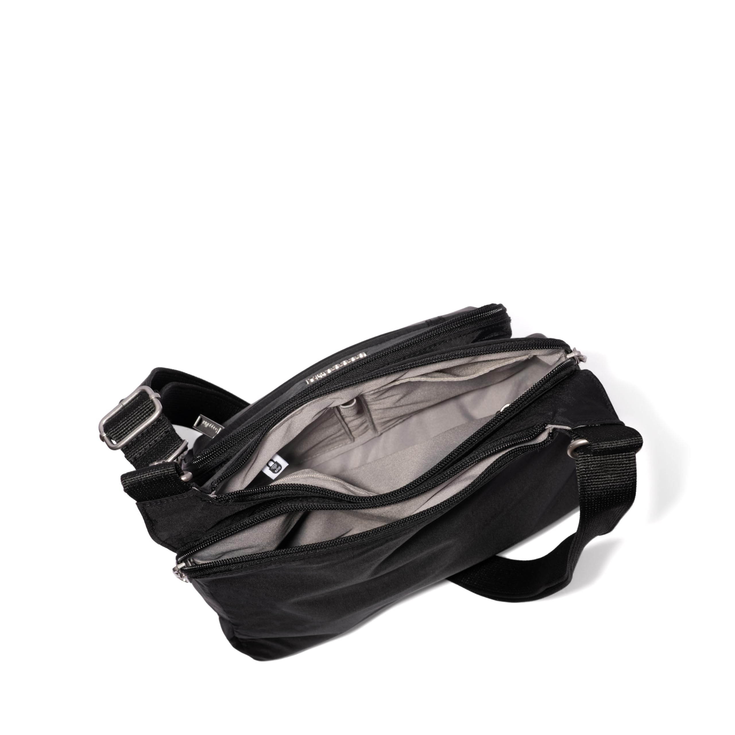 Baggallini Securtex Anti-theft Crossover Crossbody Bag 11”w X 8.5”h, Rfid, Built-in Wallet, Locking Zippers - Image 9