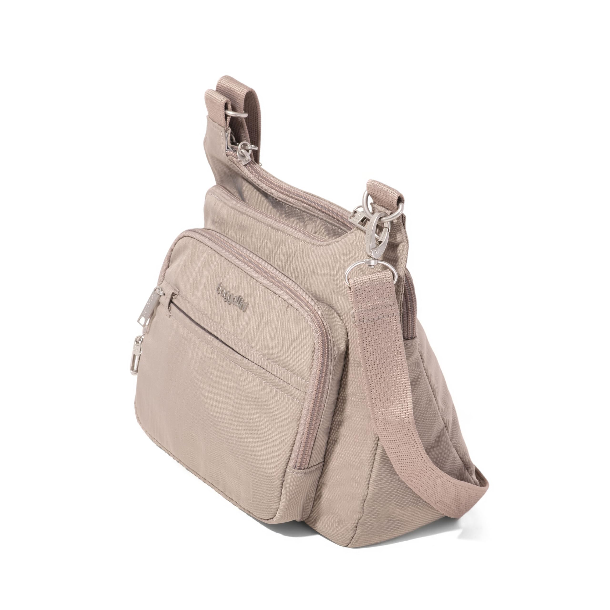 Baggallini Securtex® Anti-Theft Crossover Crossbody Bag for Travel 11”W x 8.5”H, RFID, Built-in Wallet, Locking Zippers - Image 6