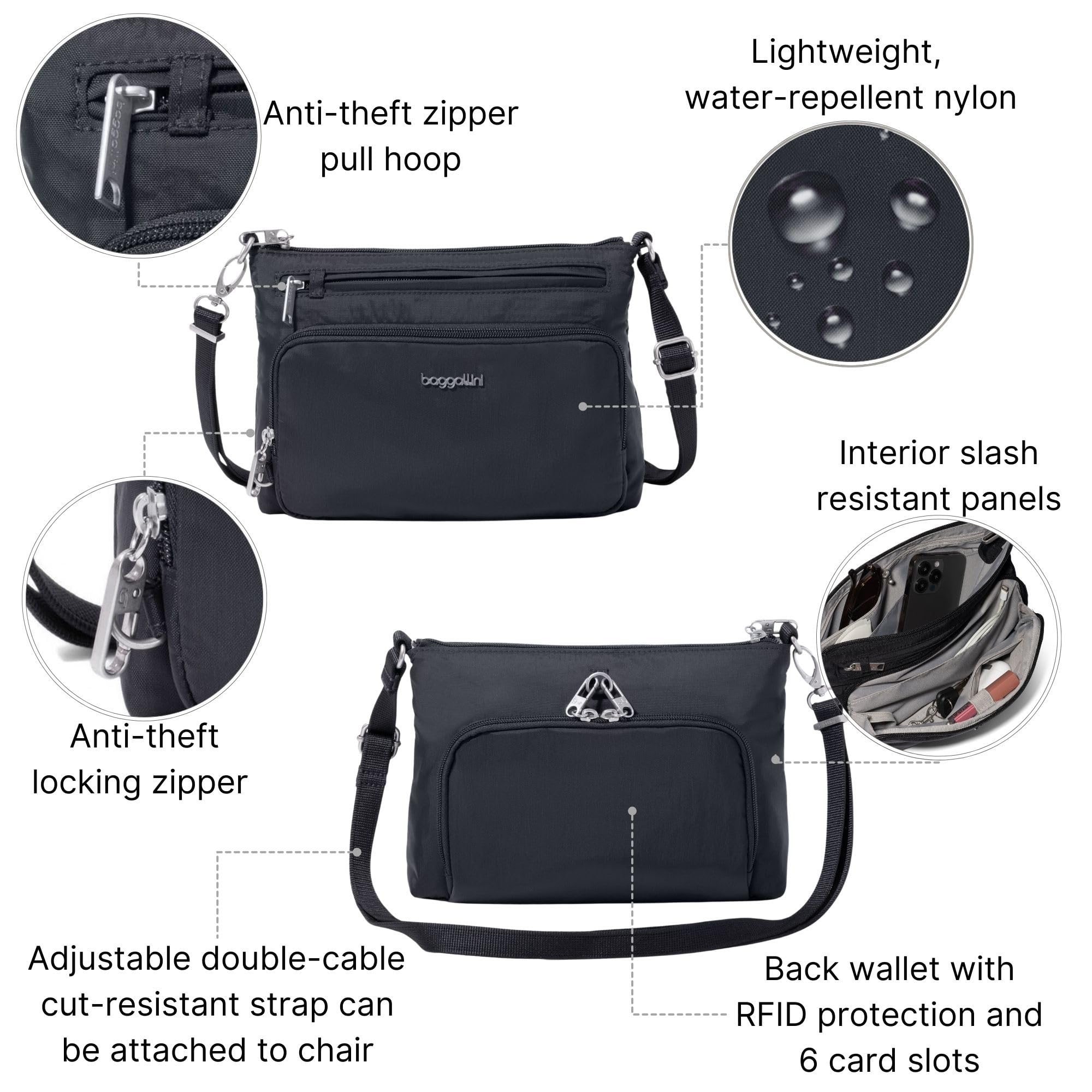Baggallini Securtex Anti-Theft Keepsake Crossbody - Image 3