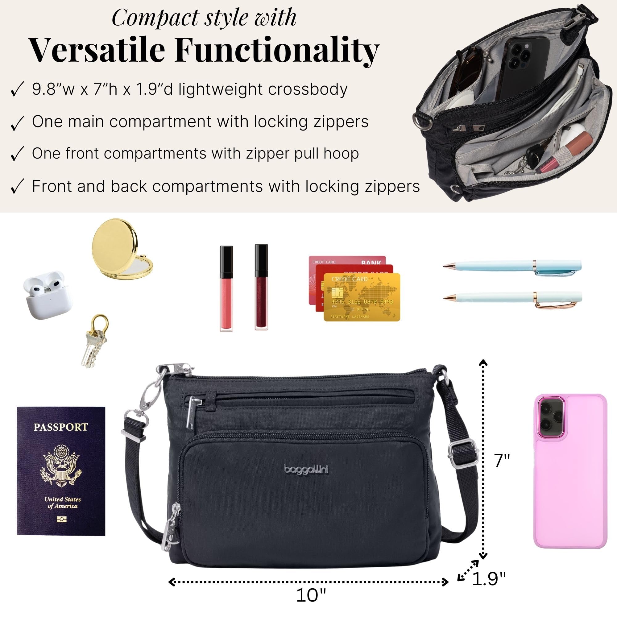 Baggallini Securtex Anti-Theft Keepsake Crossbody - Image 4