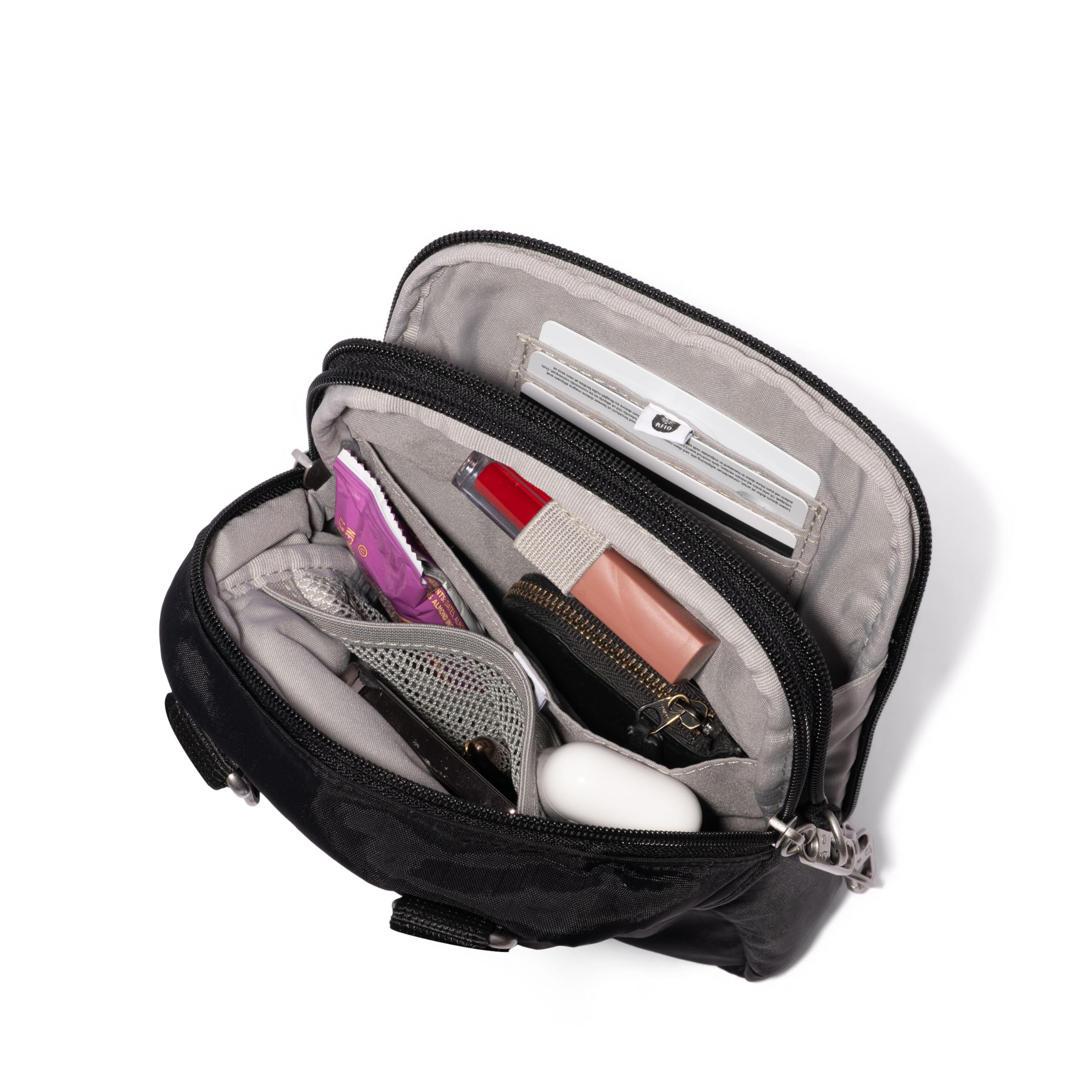 Baggallini Securtex® Anti-theft Mini Everything Crossbody Bag, 6.3"x8.25" Rfid, Locking Zippers & Cut-resistant Strap - Image 11