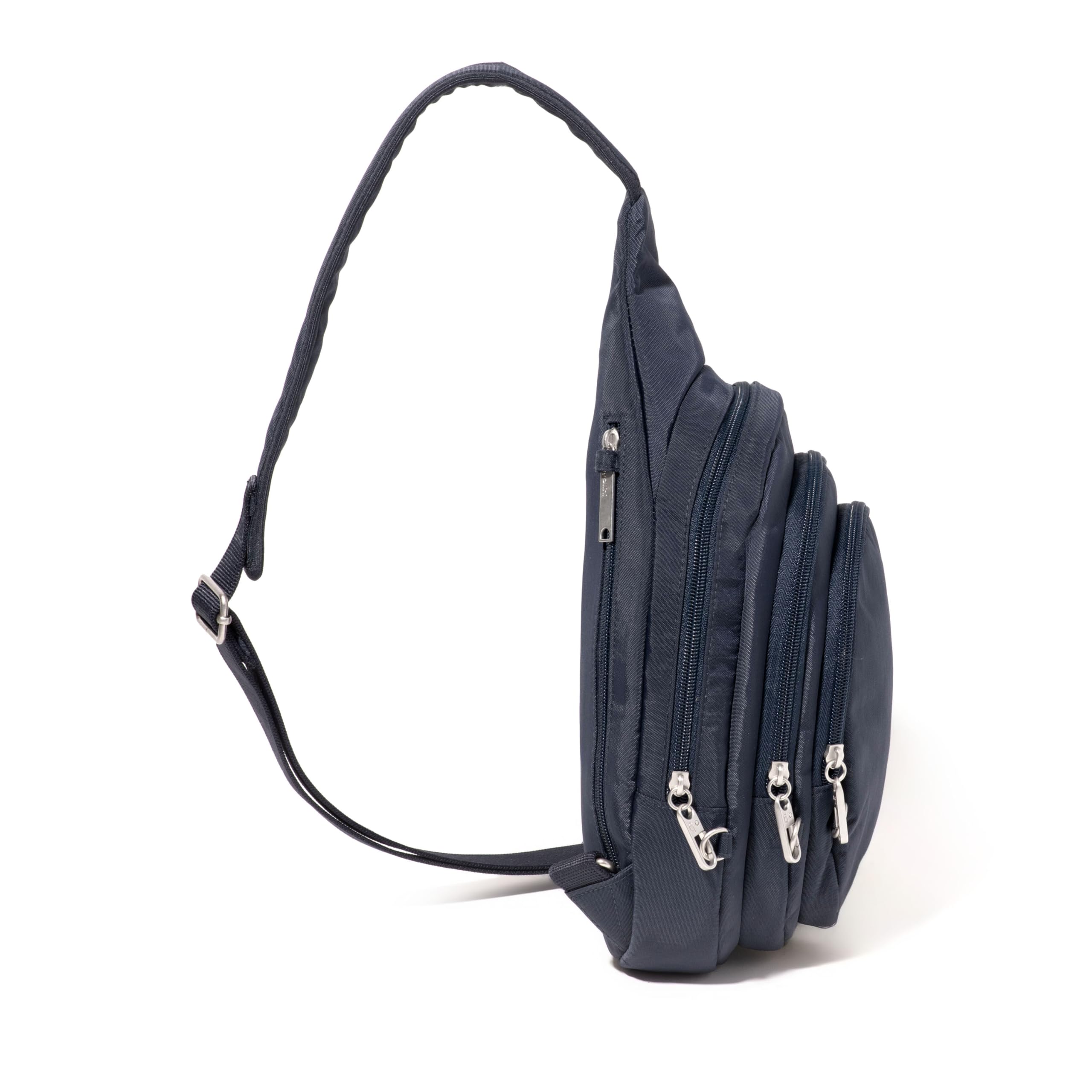 Baggallini Securtex® Anti-Theft Multi Zip Sling - Lightweight 8.6"x15.2" Travel Bag with Locking Zippers & RFID Protection - Image 11