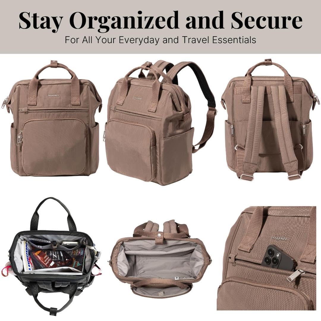 Baggallini Securtex Anti-Theft Windsor Backpack for Travel, Work & College, RFID & Locking Zipper, Up to 16" Laptop - Image 5