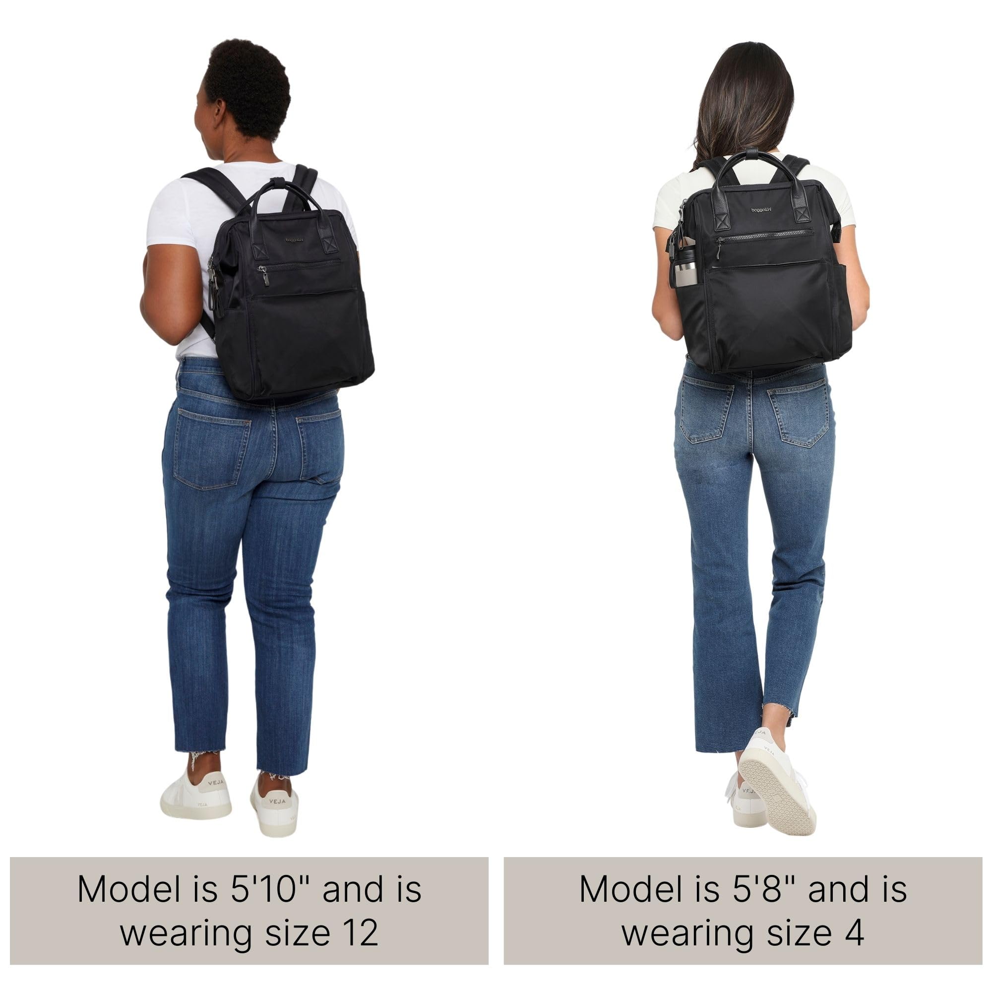 Baggallini Soho Backpack - Travel Laptop Backpack for Women - Lightweight Water-Resistant Luggage Bag, Black - Image 5