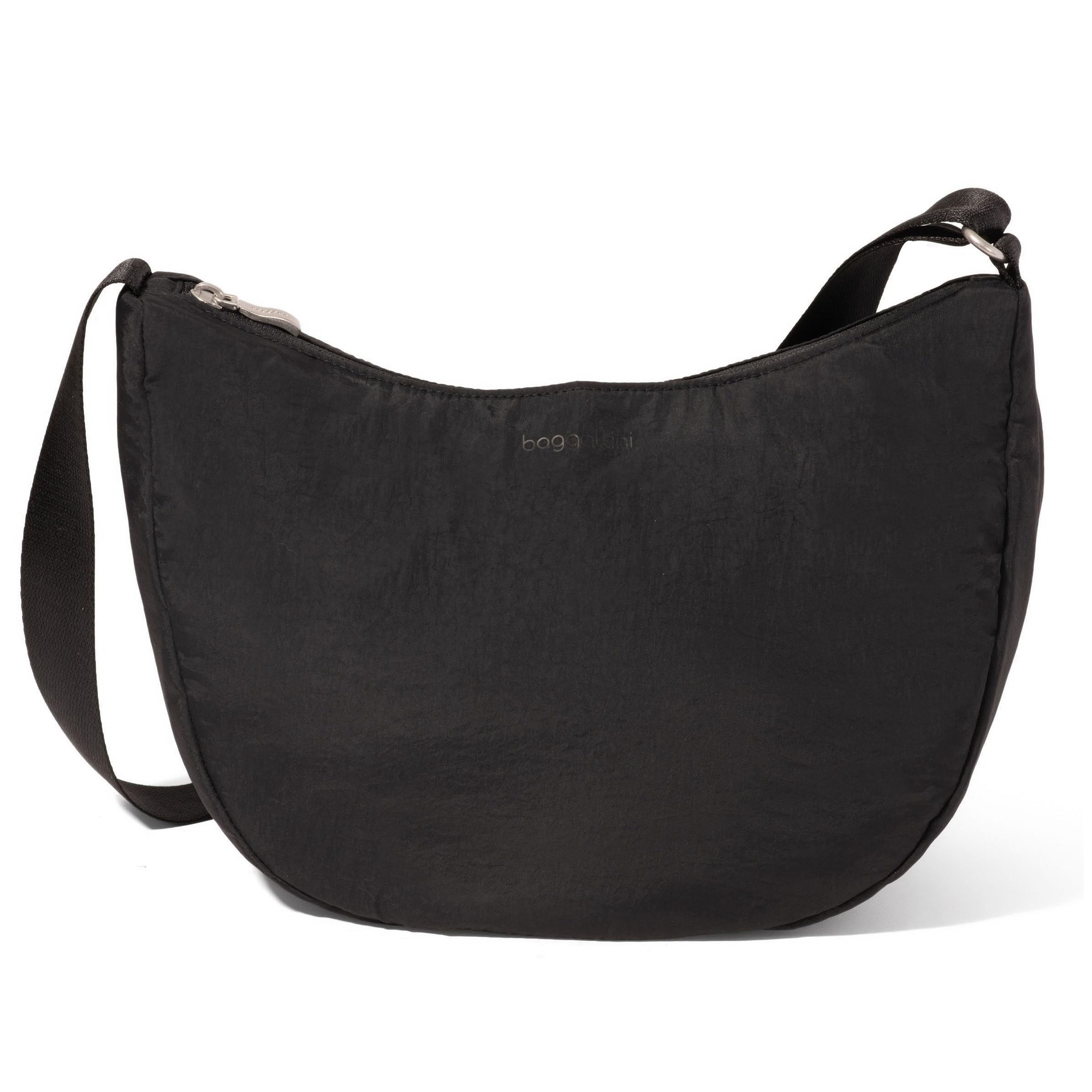 Baggallini Swift Crescent Crossbody Bag for Women - Lightweight 12"x8" Travel Purse Handbag