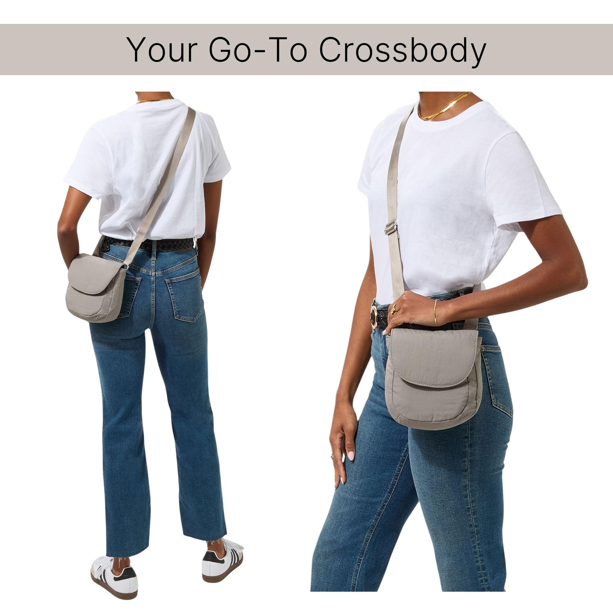 Baggallini Swift Flap Mini Crossbody - 6.3"x7" Lightweight Small Travel Purse with Crossbody Strap and RFID - Image 4