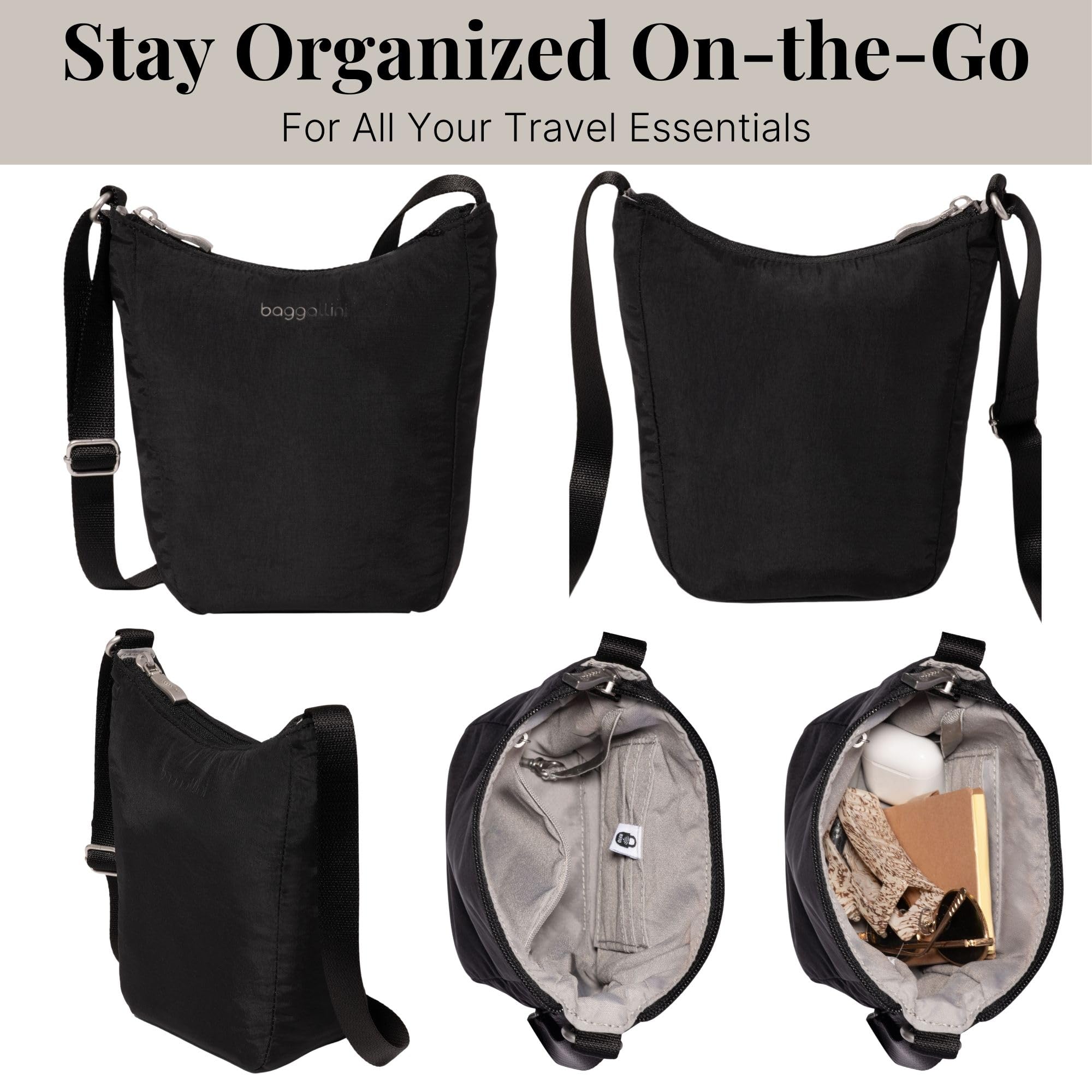 Baggallini Swift Mini Crossbody Bag for Women - 4.5x7 Small Travel Purse with Crossbody Strap and RFID - Image 5