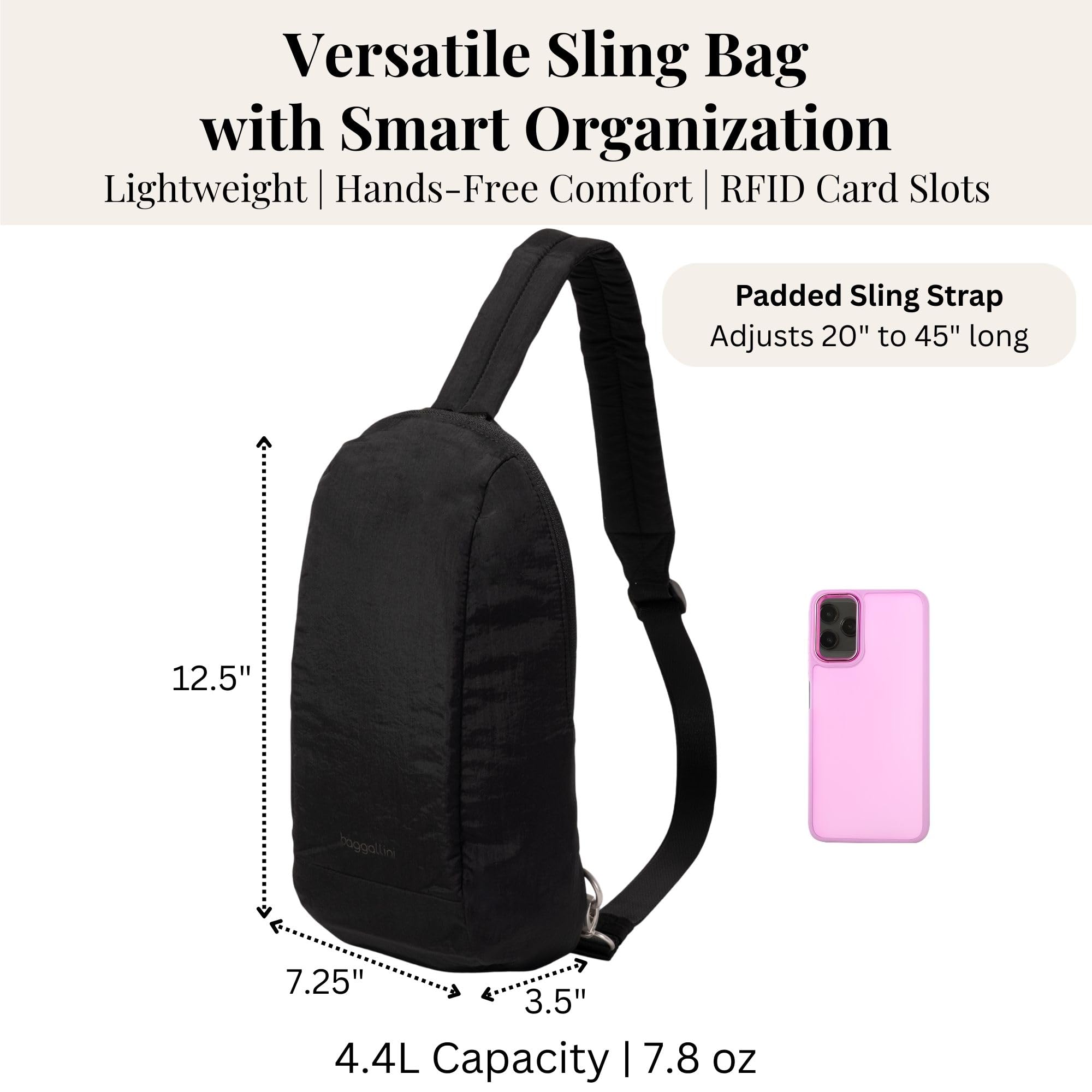 Baggallini Swift Sling - Lightweight 7.25"x 12.5" Crossbody Sling Backpack with Convertible - Image 5