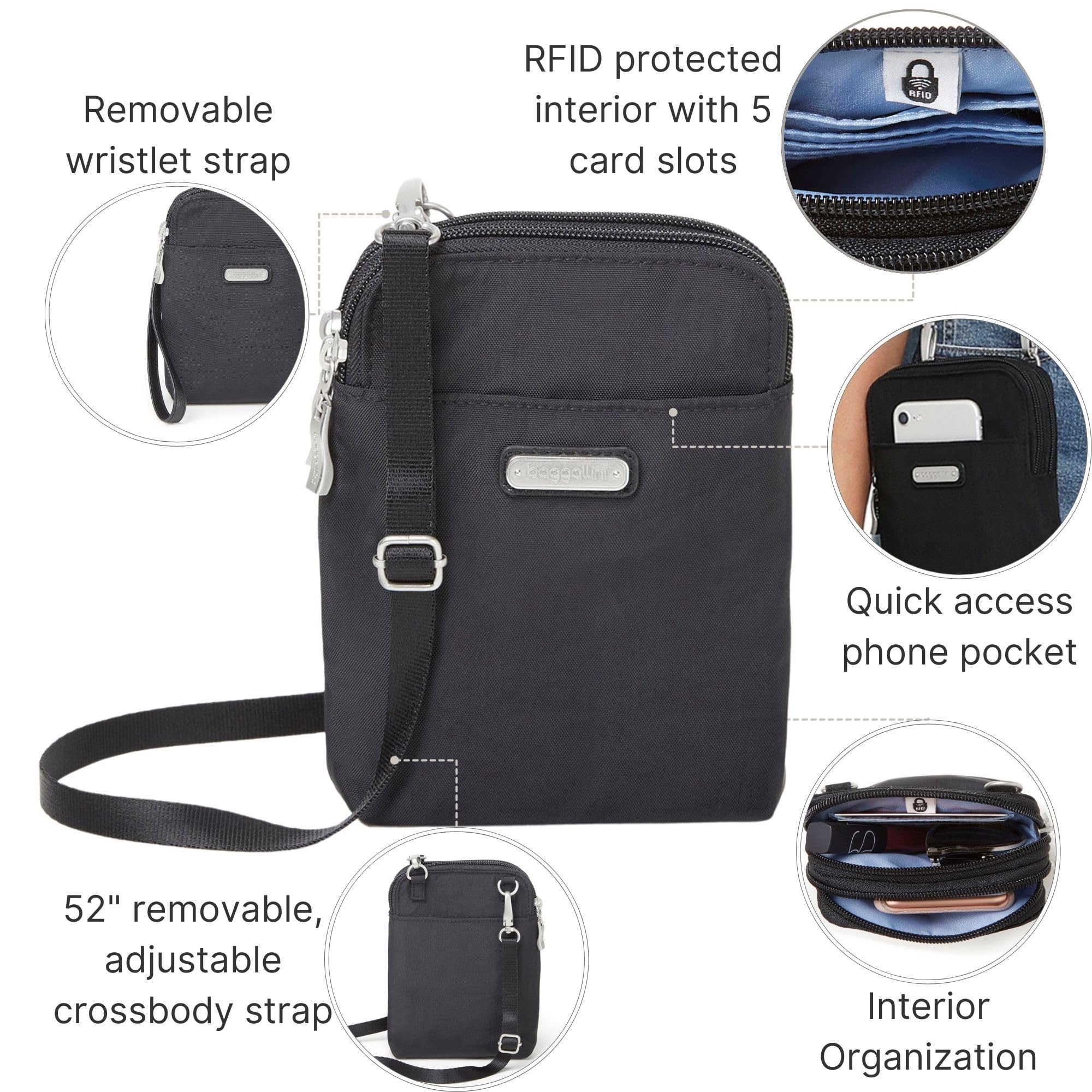 Baggallini The New Classic Collection Take Two RFID Bryant Crossbody - Image 4