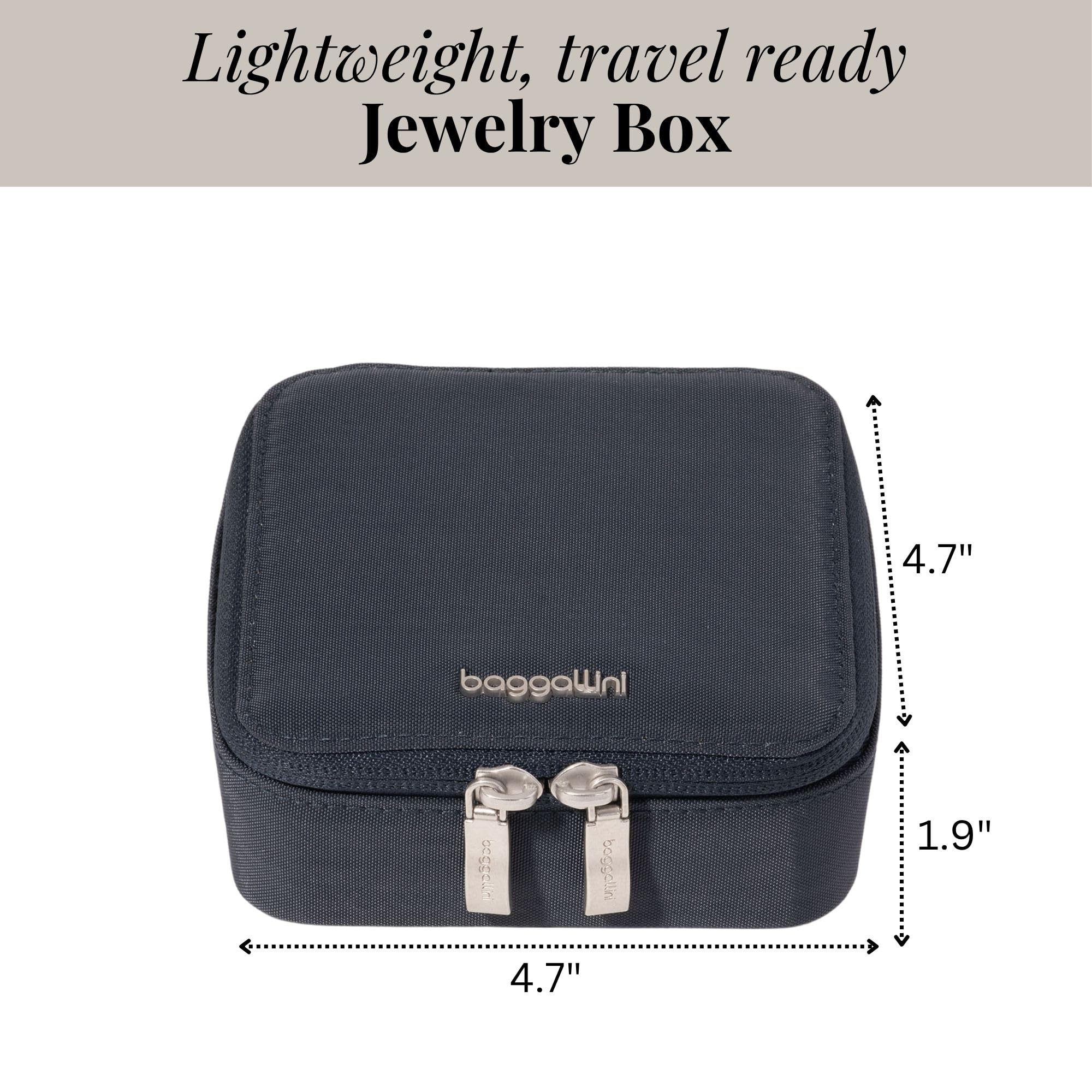 Baggallini Travel Jewelry Box - Lightweight 4.7”x4.7”x1.9” Travel Jewelry Case - Image 3