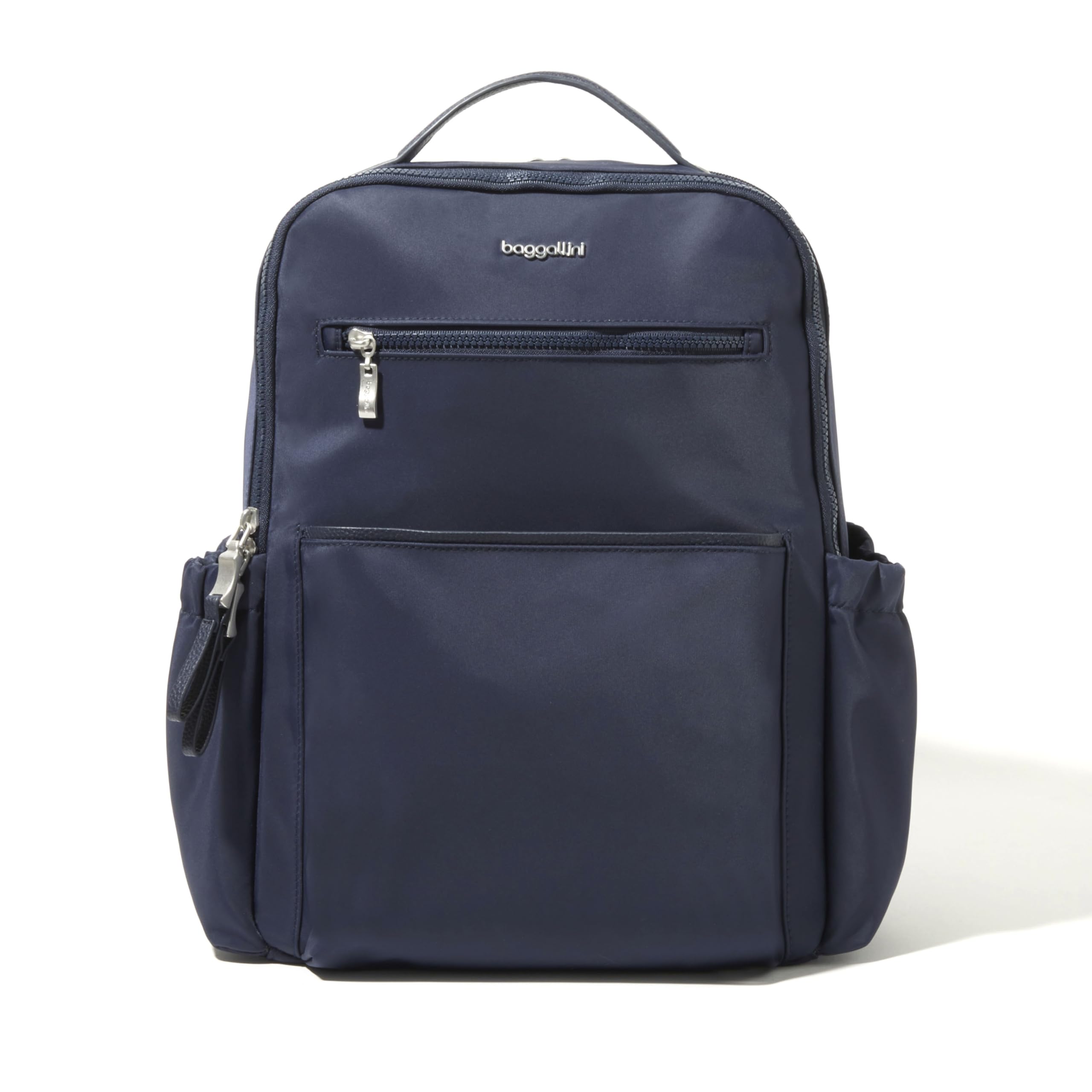 Baggallini Tribeca Expandable Laptop Backpack - 15"x11" Lightweight RFID Computer Bag for Work & Travel with Luggage Sleeve