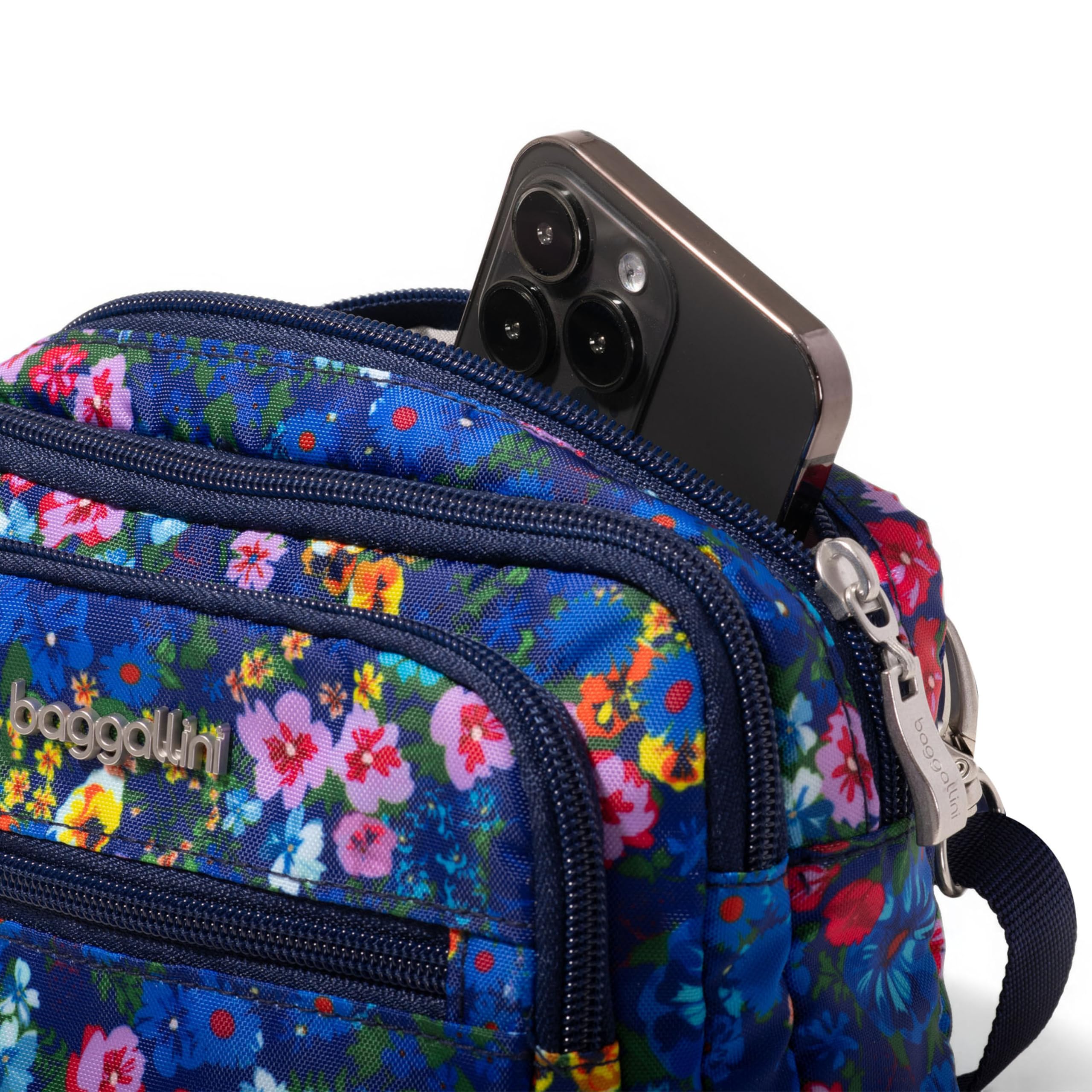 Baggallini Triple Zip Small Crossbody Bag for Women - 8x6 Lightweight Convertible Fanny Pack Belt Bag - Image 10