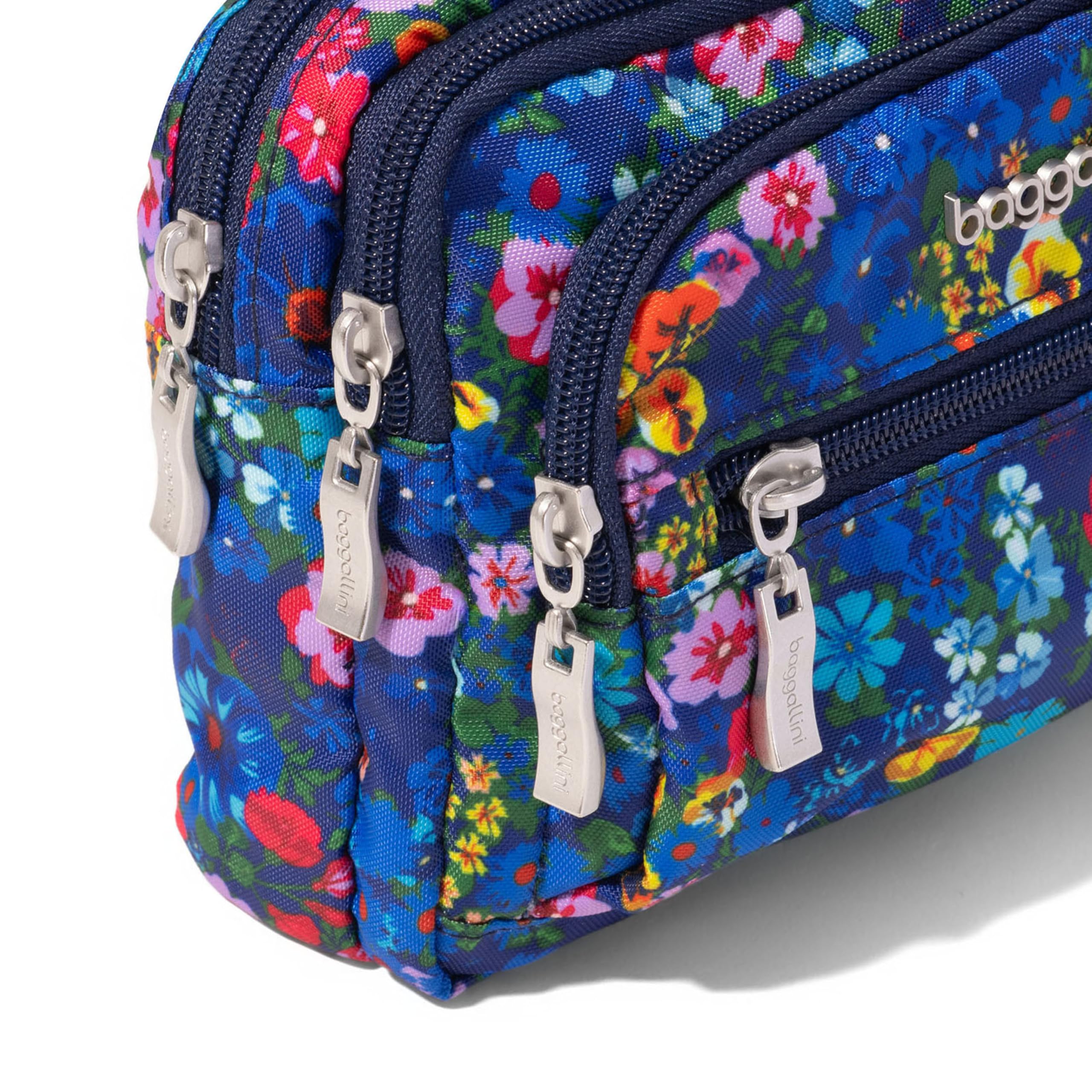 Baggallini Triple Zip Small Crossbody Bag for Women - 8x6 Lightweight Convertible Fanny Pack Belt Bag - Image 8